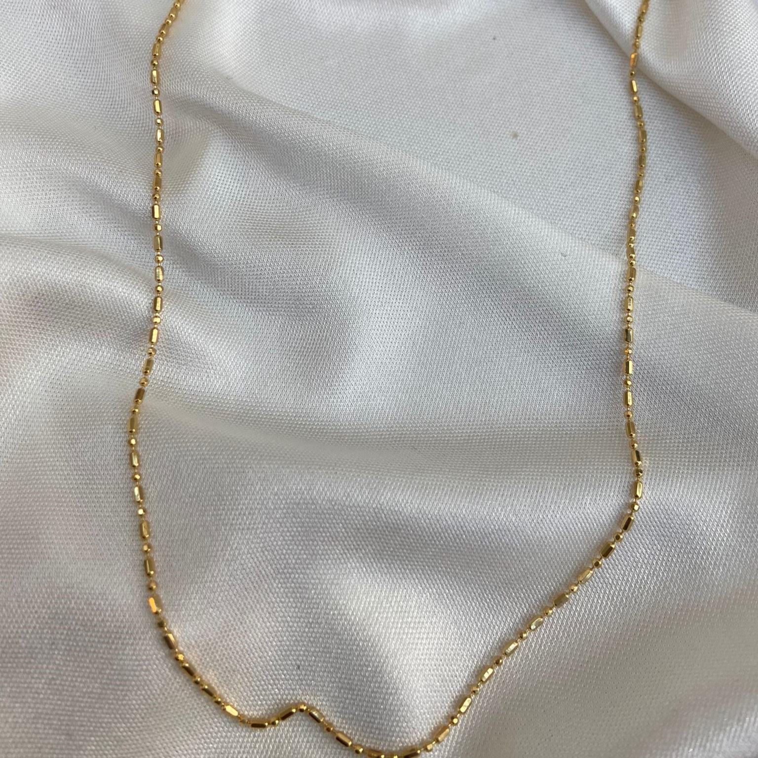 Kolyeİnce Topçuk Zincir Kolye  Gold