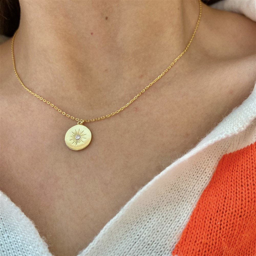 KolyeMinimal Madalyon Işık