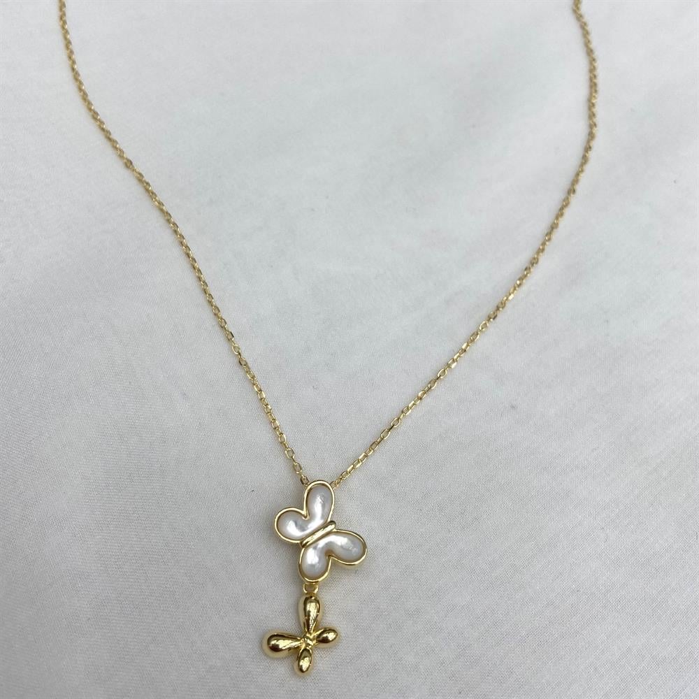 KolyeSedefli Kelebek Kolye 