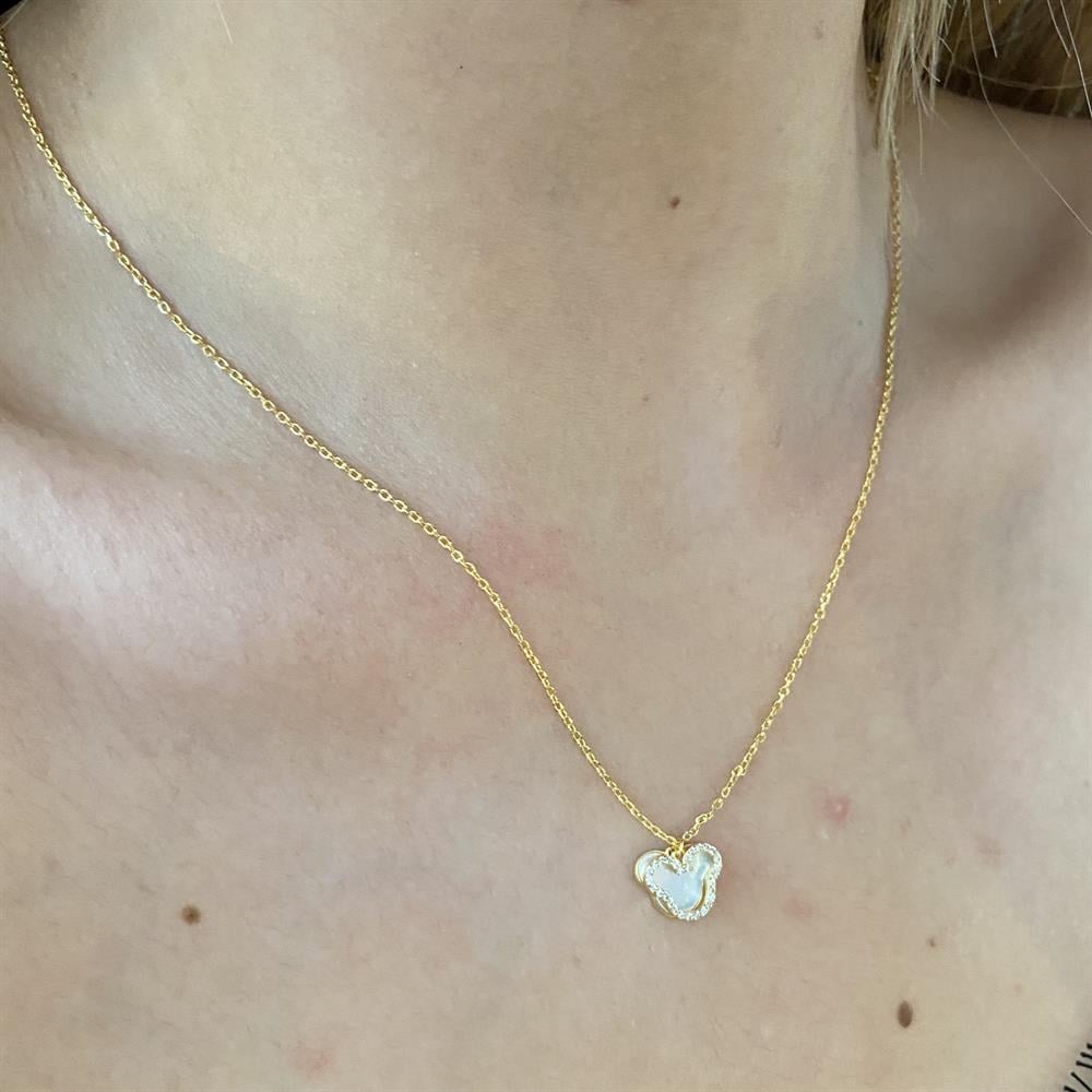 KolyeSedefli Mini Mouse Kolye Gold 
