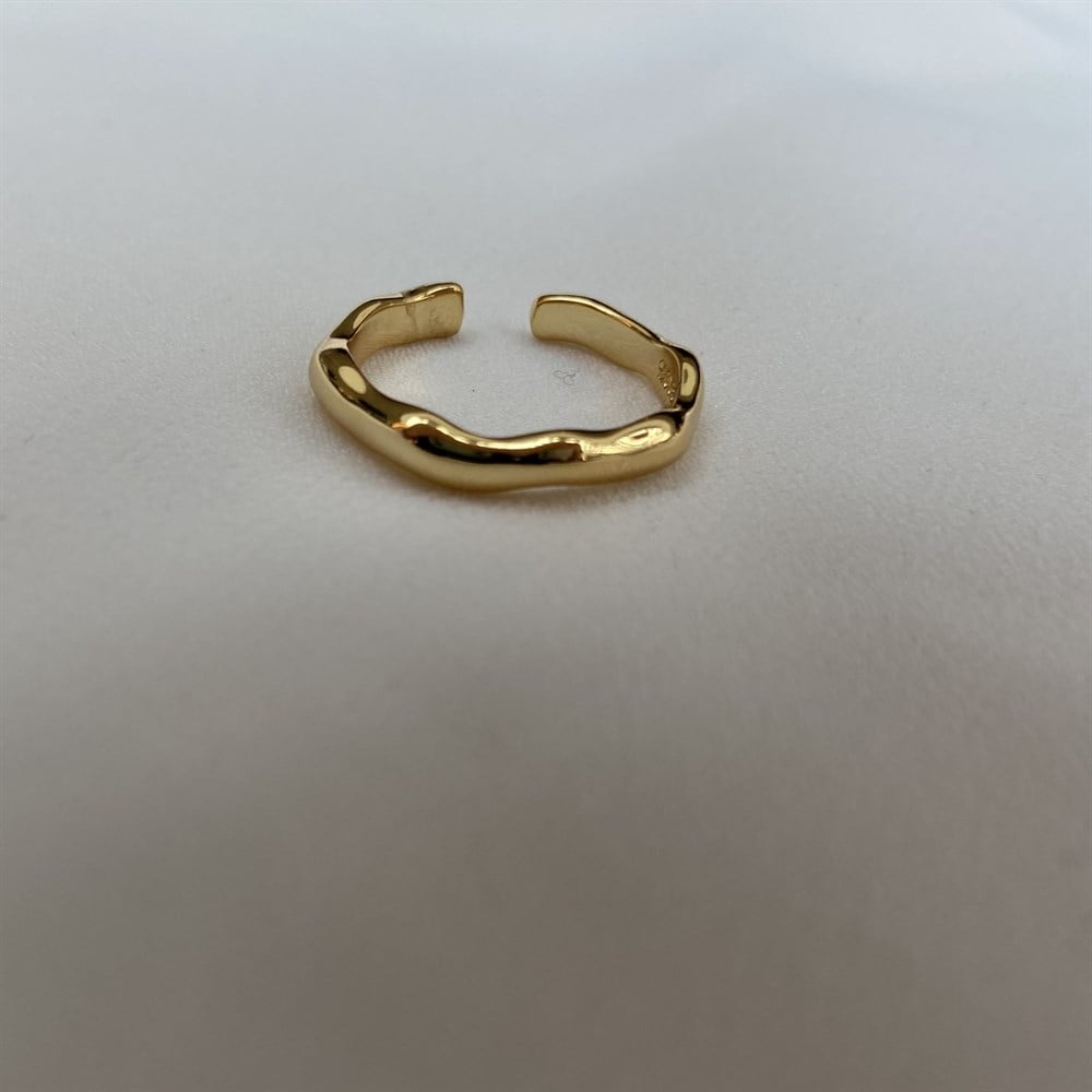 Yüzükİnce Dalga Yüzük Gold