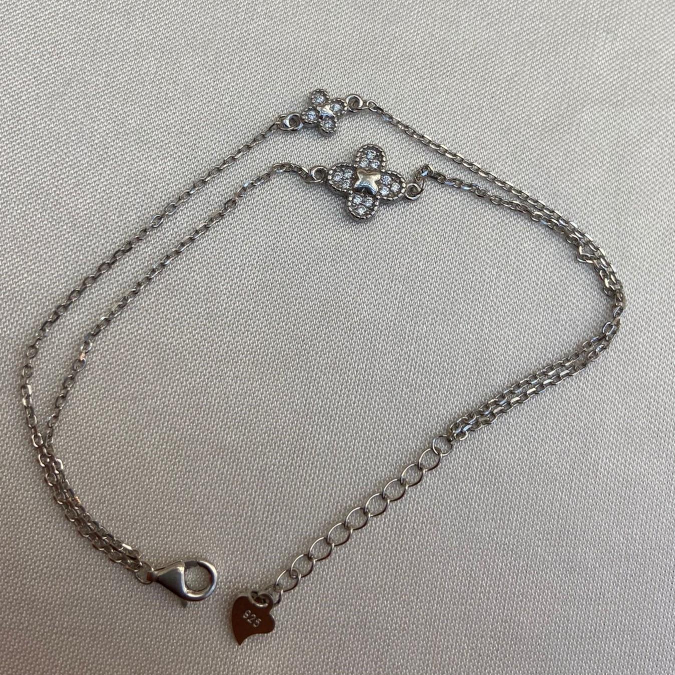 Bileklikİkili Taşlı Yonca Bileklik 