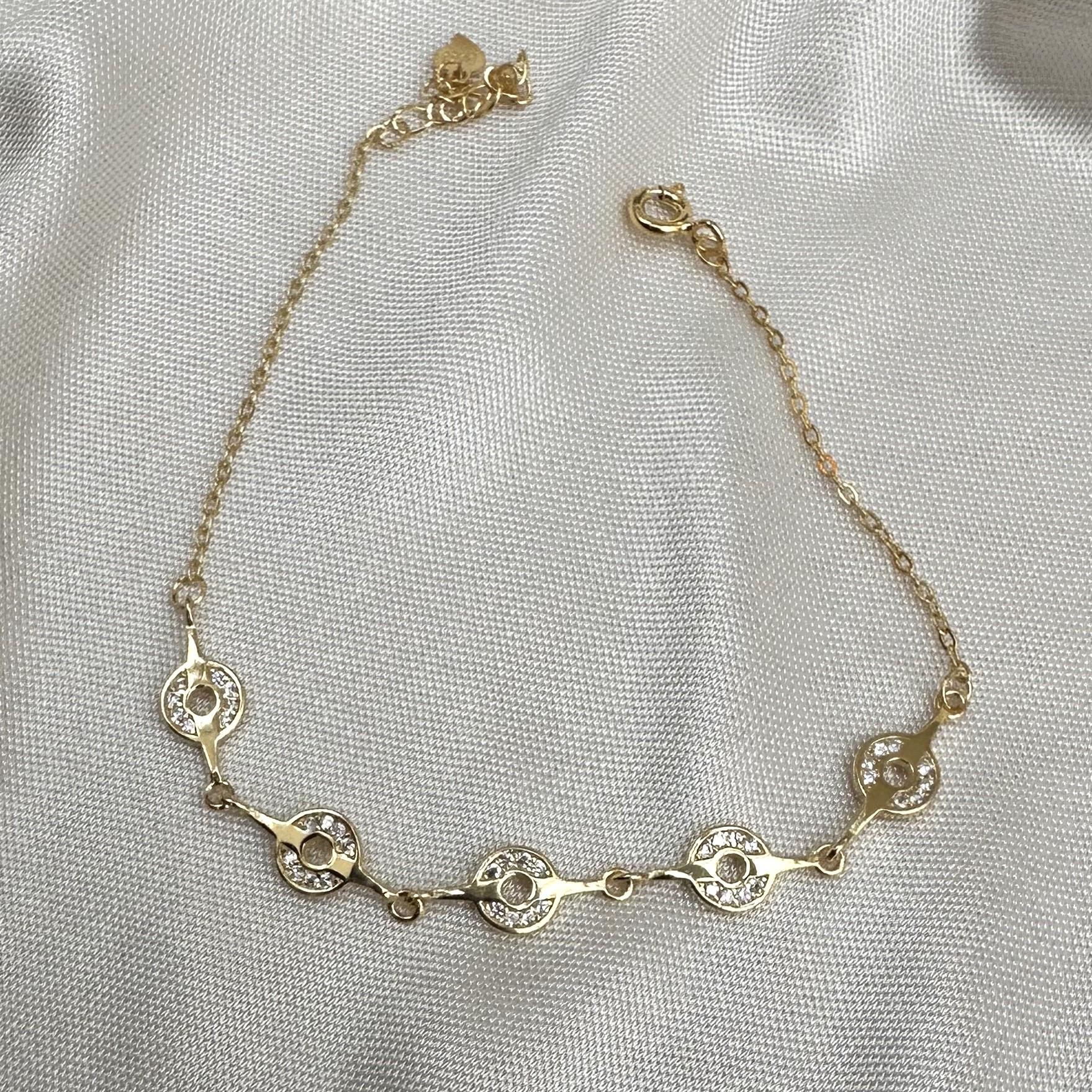 BileklikYuvarlak Detay Bileklik Gold 
