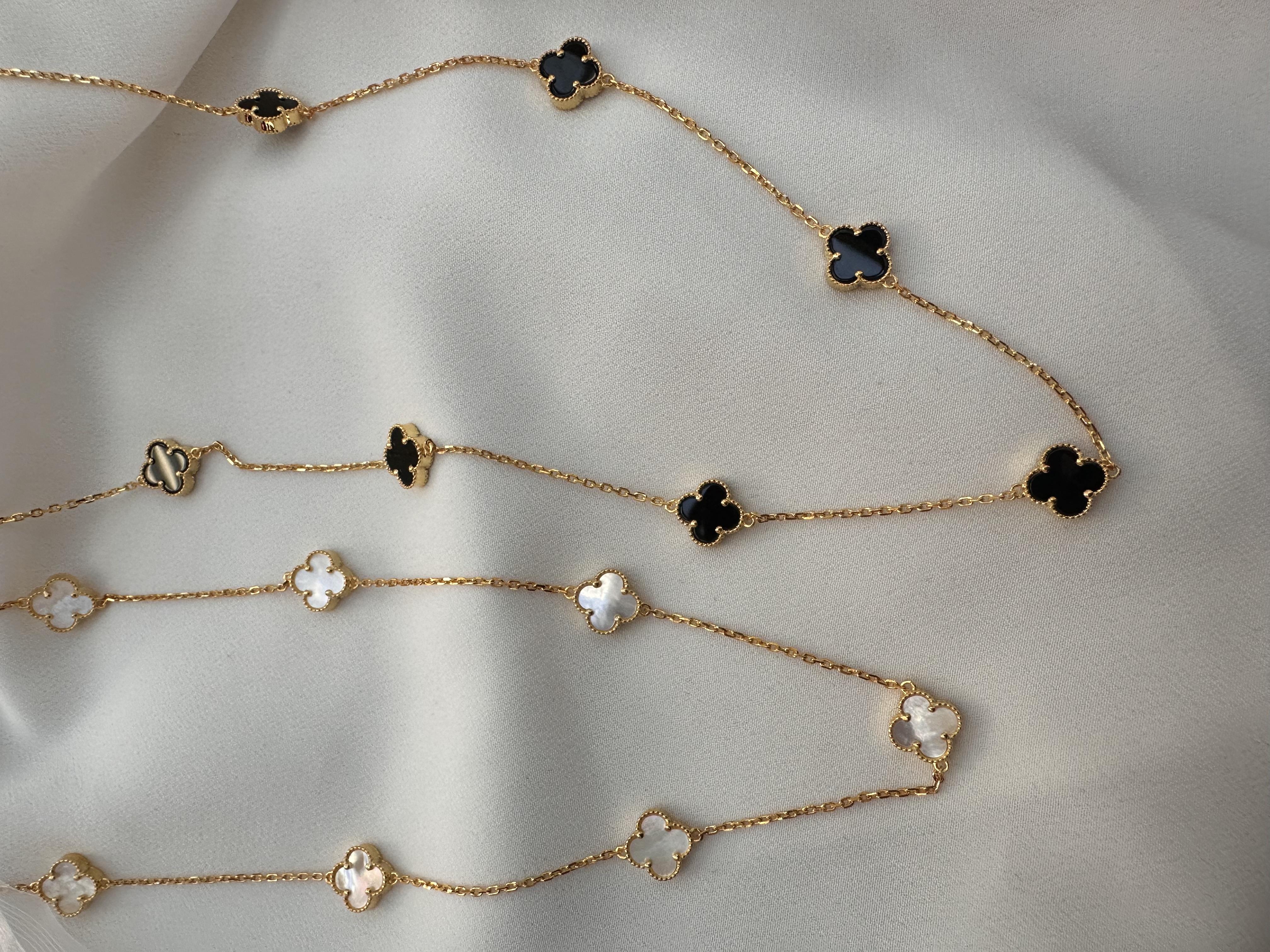 KolyeÇoklu Mini Beyaz Sedefli Kolye Gold