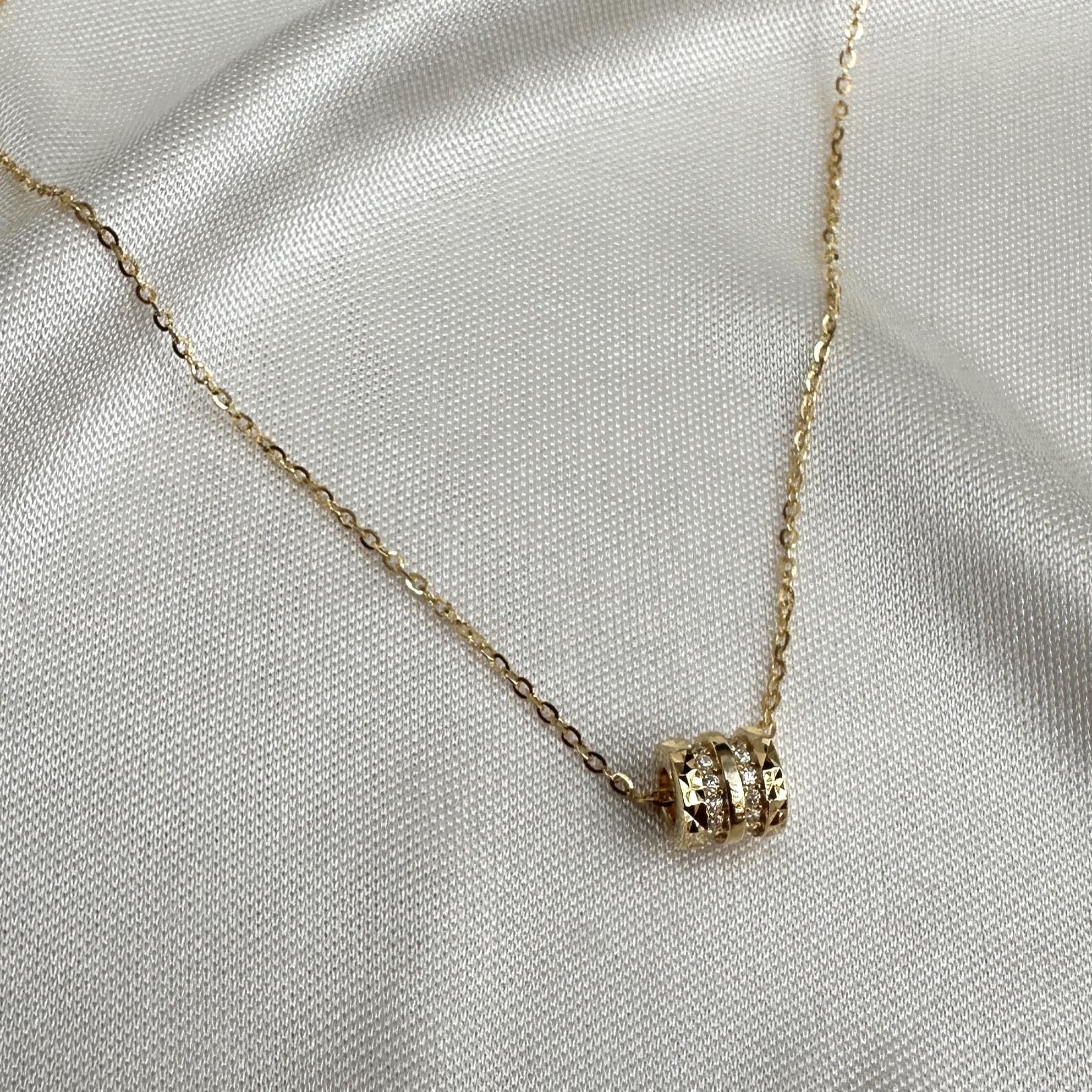 KolyeTaşlı Mini Kolye Silindir Uç