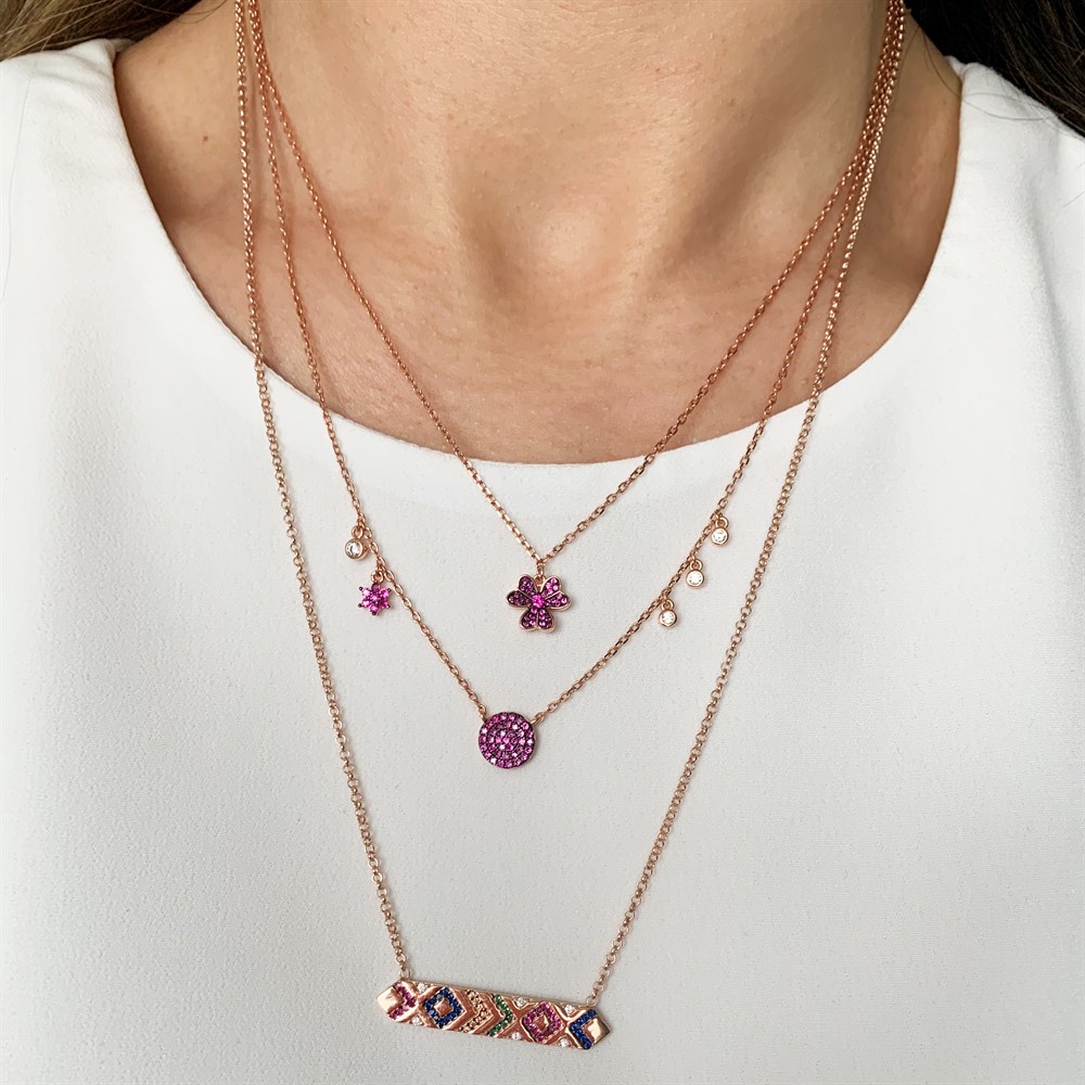 KolyeUzun Multicolor Etnik Kolye