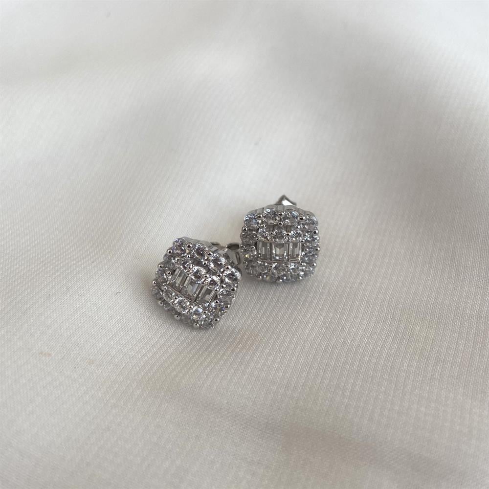 KüpeBaget Pin Küpe Rodyum 