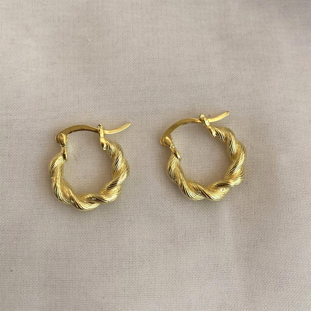 KüpeMini Burgu Halka Küpe Gold