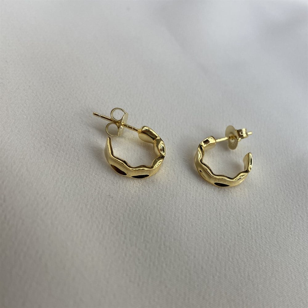 KüpeMinimal Petek Halka Küpe Gold