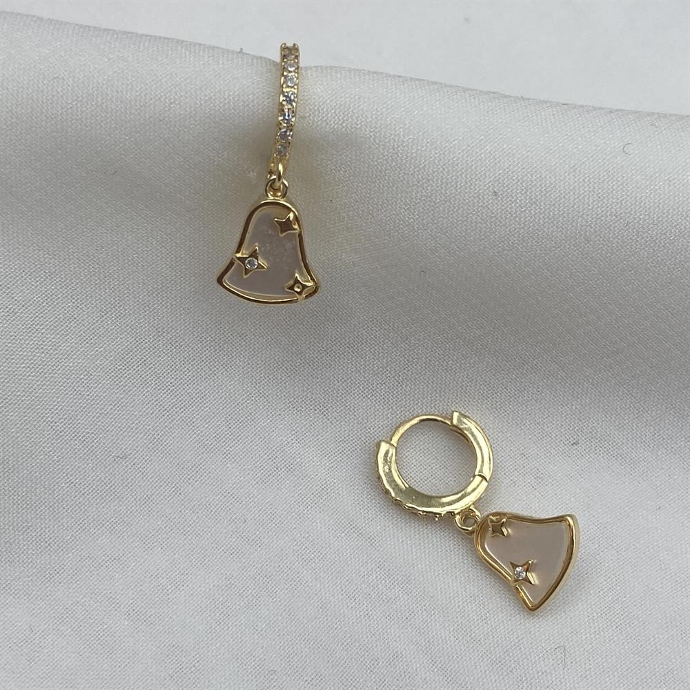 KüpeSedefli Çam Küpe Gold