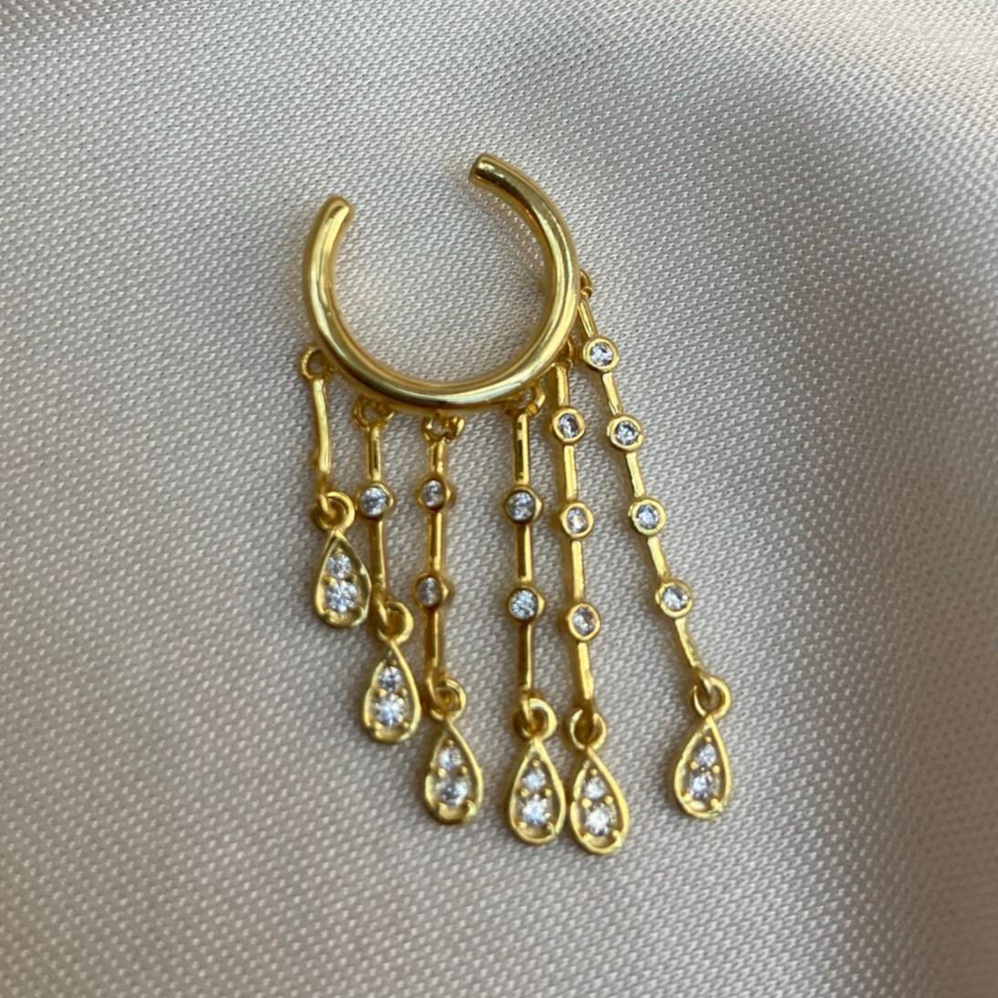 KüpeTaş Saçaklı Cuff Gold