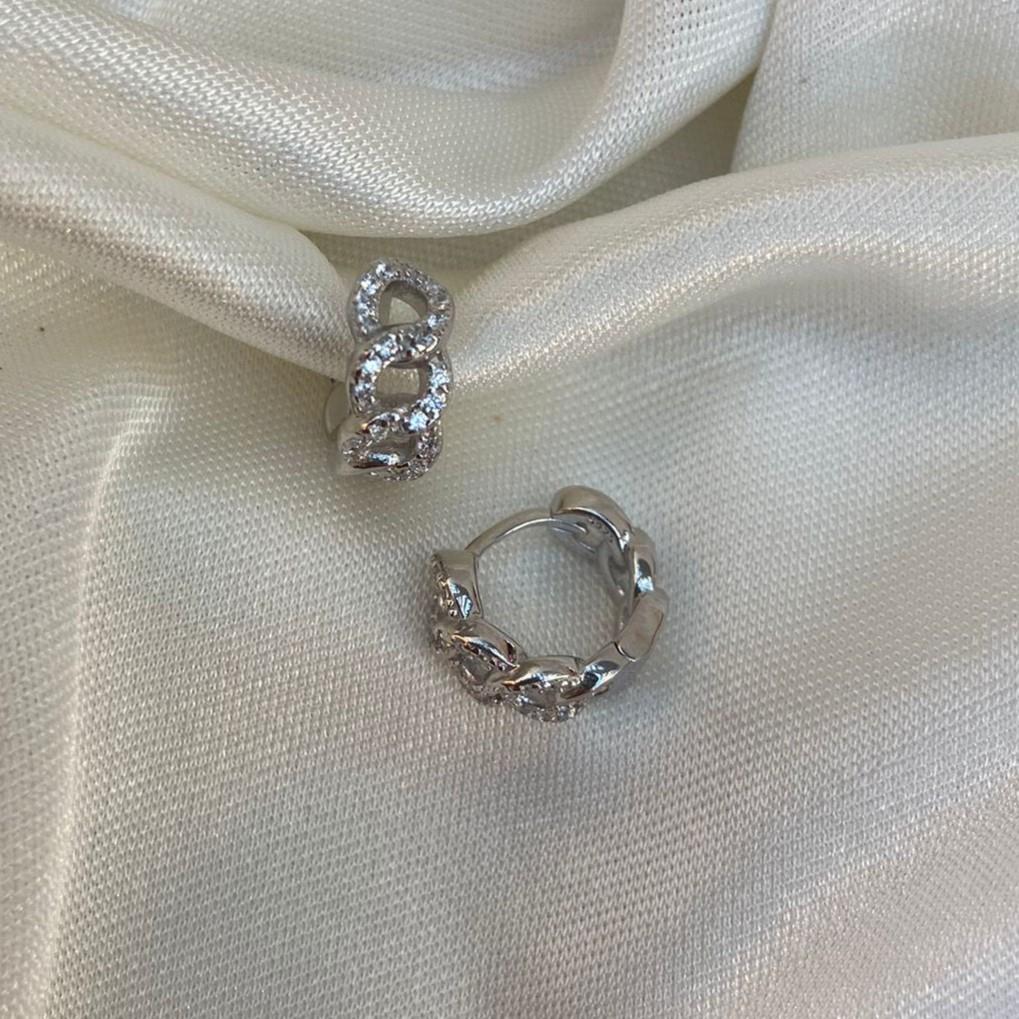 KüpeTaşlı Mini Gurmet Küpe Rodyum 