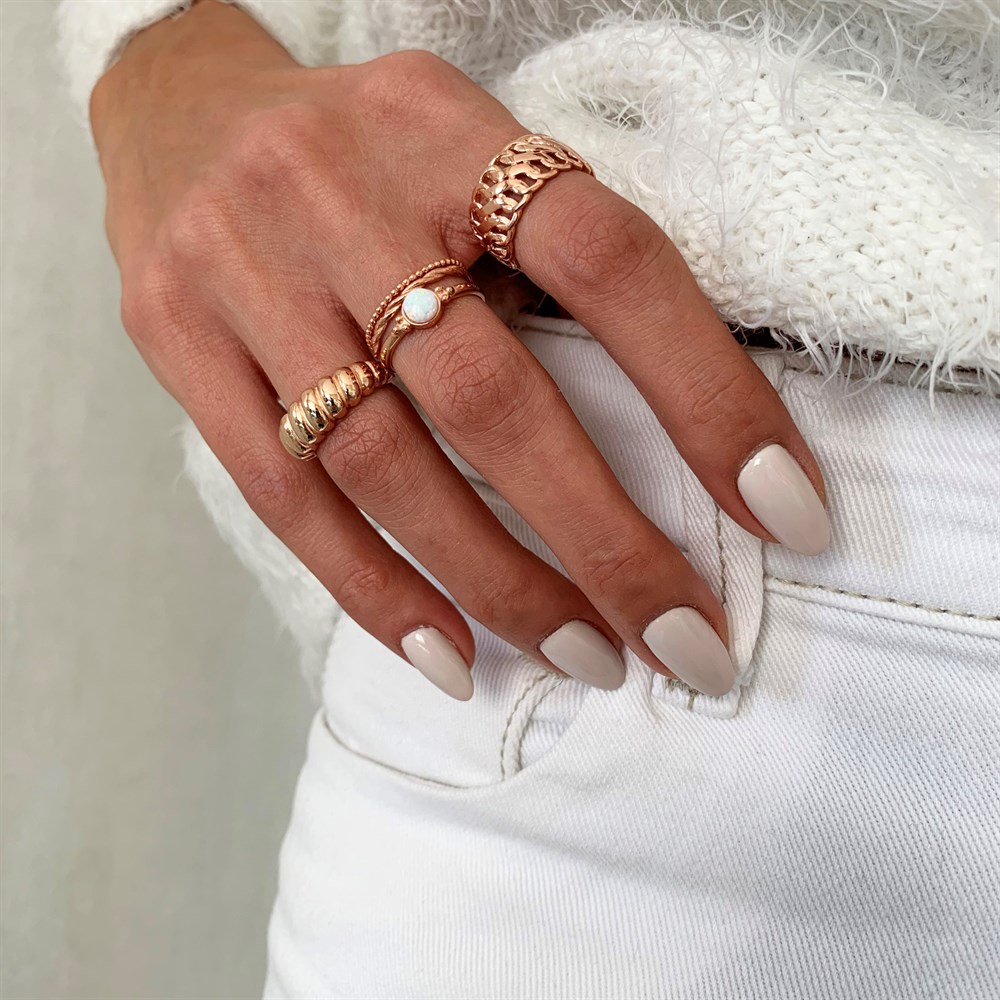 YüzükBeyaz Opal Yüzük 