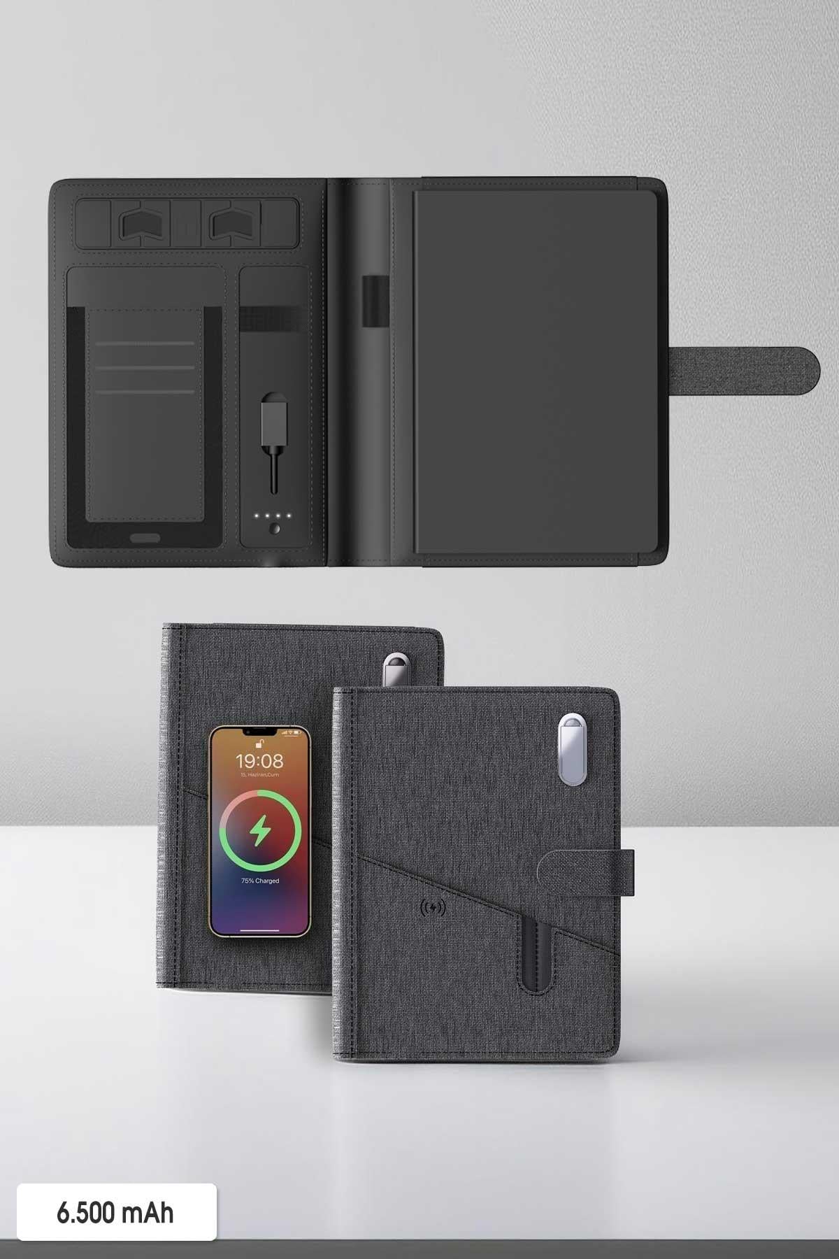 Logo Baskılı Wireless Powerbank Organizer-PB1120