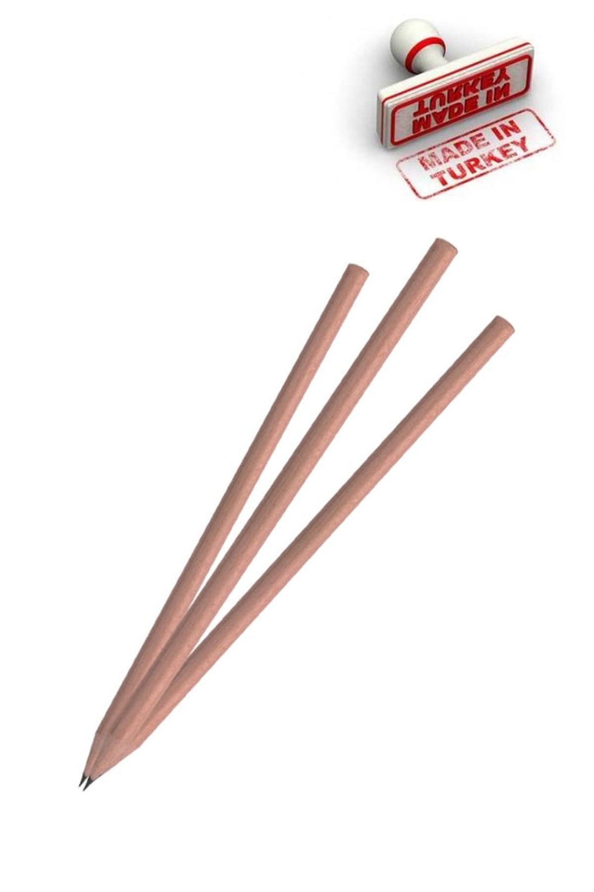PB1702-Yuvarlak Naturel Kurşun Kalem
