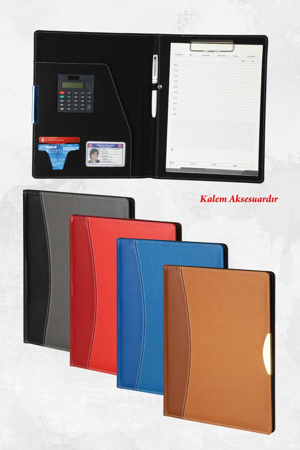 PB2305-Baskılı Suni Deri Bloknot