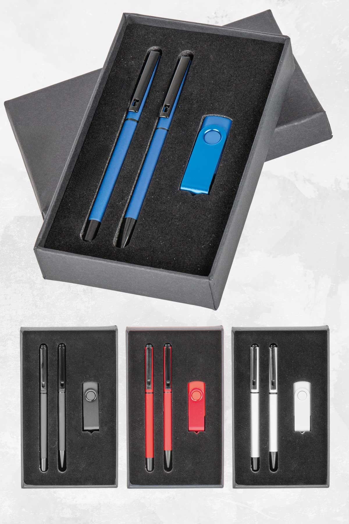 Baskılı Kalem USB Bellek Kutulu Set-PB1818