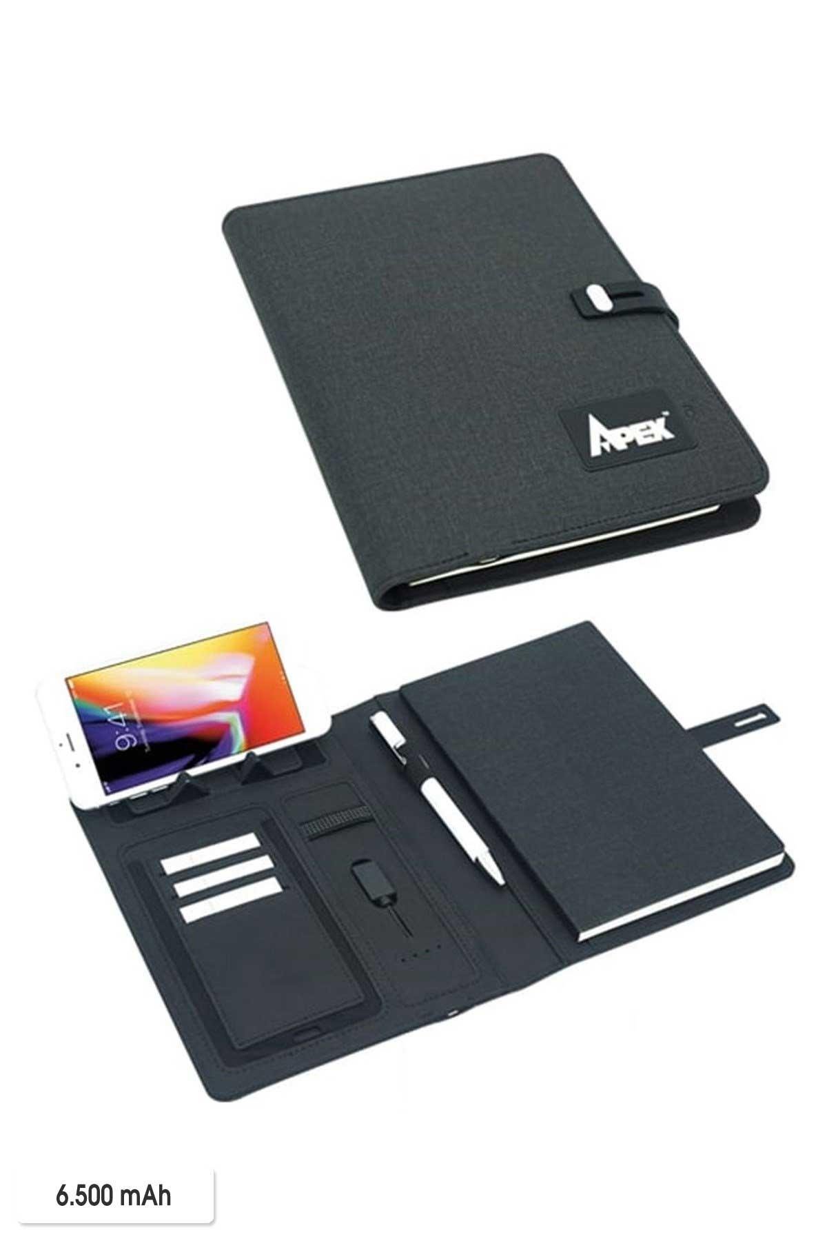 Firma Logo Baskılı Powerbank Defter Organizer-PB1111