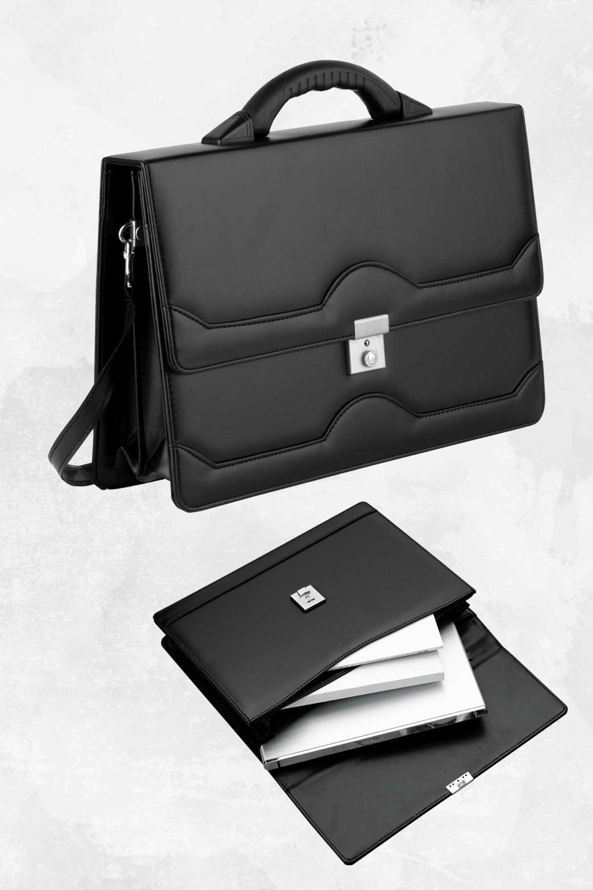 PB2313-Laptop Bölmeli Suni Deri Çanta