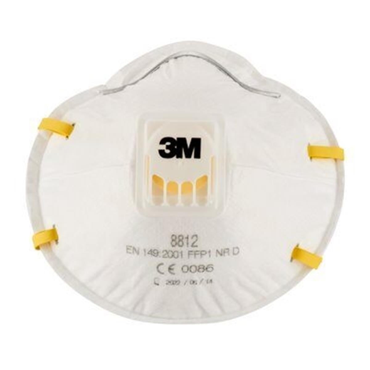 3M 8812 FFP1 Ventilli İnce Toz Maskesi  