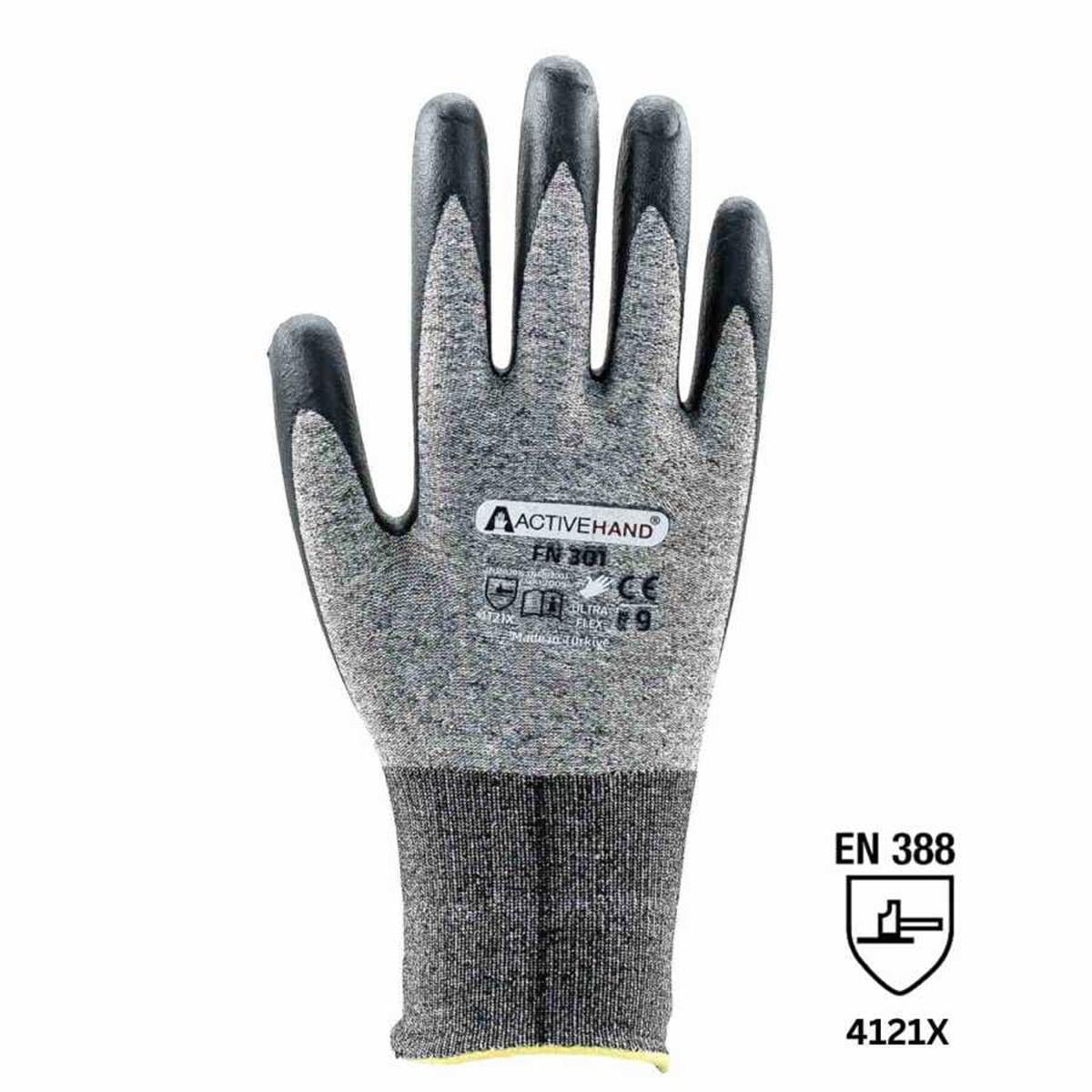 Activehand FN-301 Ultraflex Yağ Tutmaz Terletmez İş Eldiveni 9 