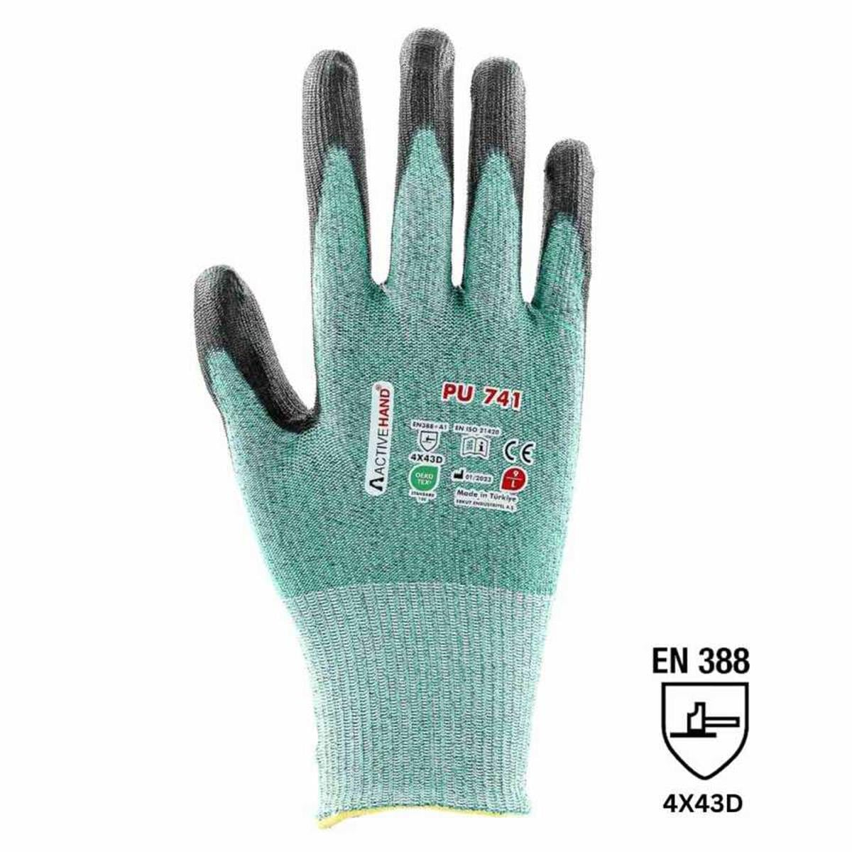 Activehand PU-741 Poliüretan Kesilme Dirençli Eldiven 7 