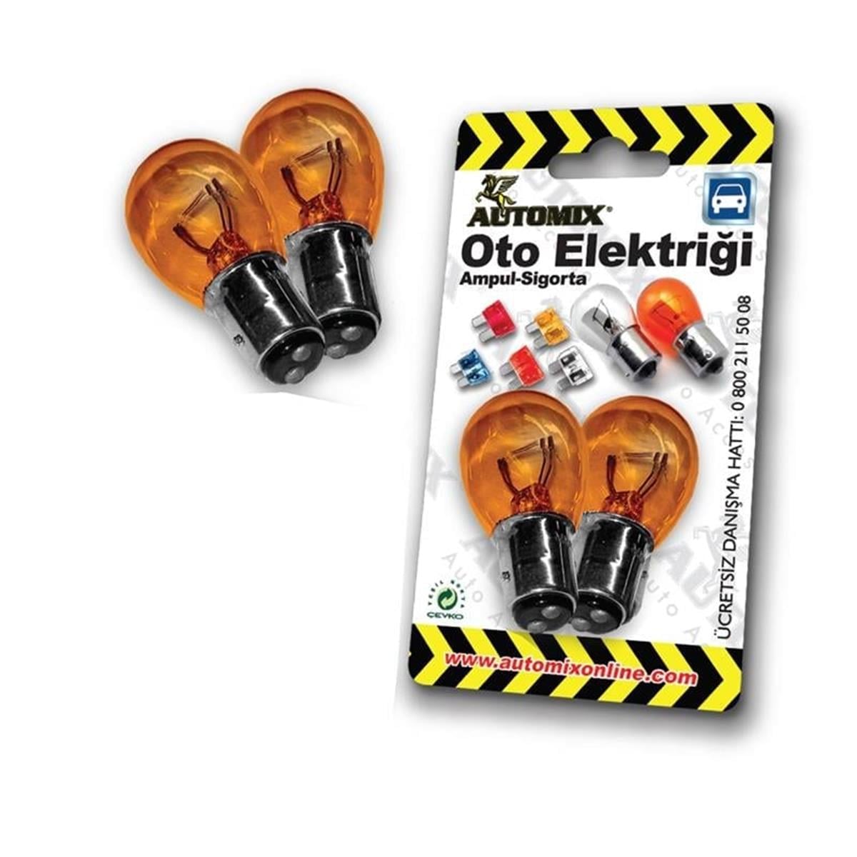 Automix 12V 93 Sarı Ampul 2'li Set