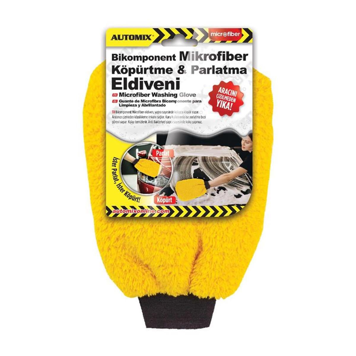 Automix Bikomponent Mikrofiber Köpürtme Ve Parlatma Eldiveni
