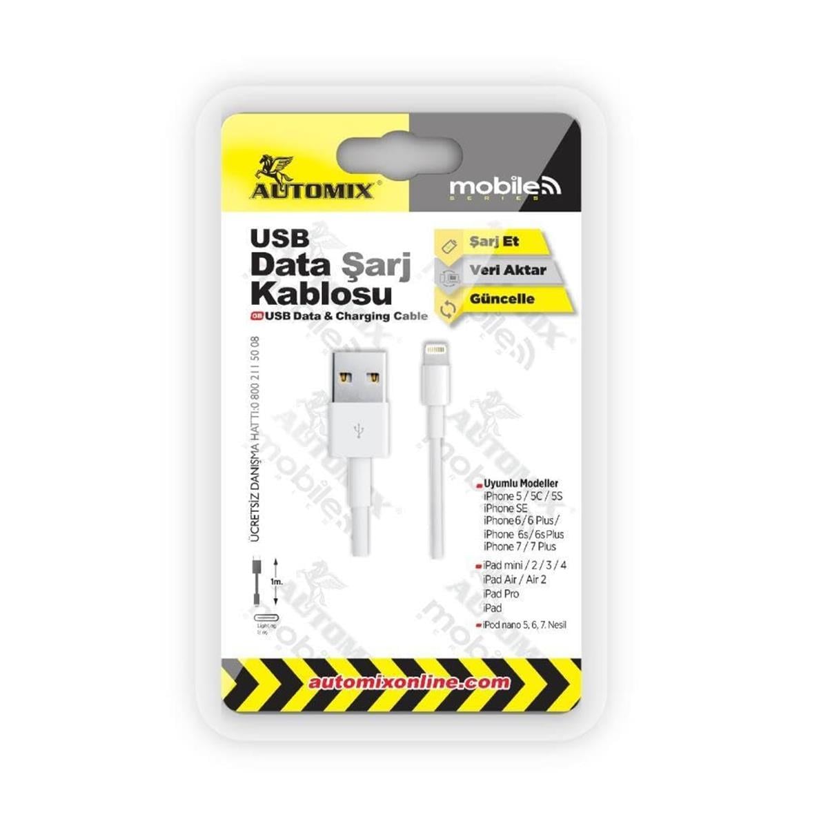 Automix İphone 5/6/7 Data Kablosu