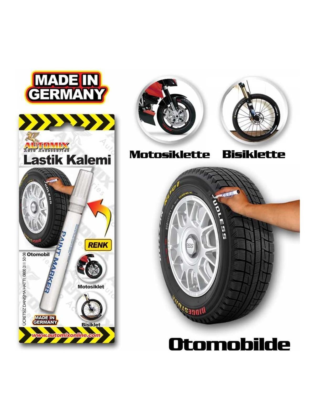 Automix Lastik Kalemi Beyaz