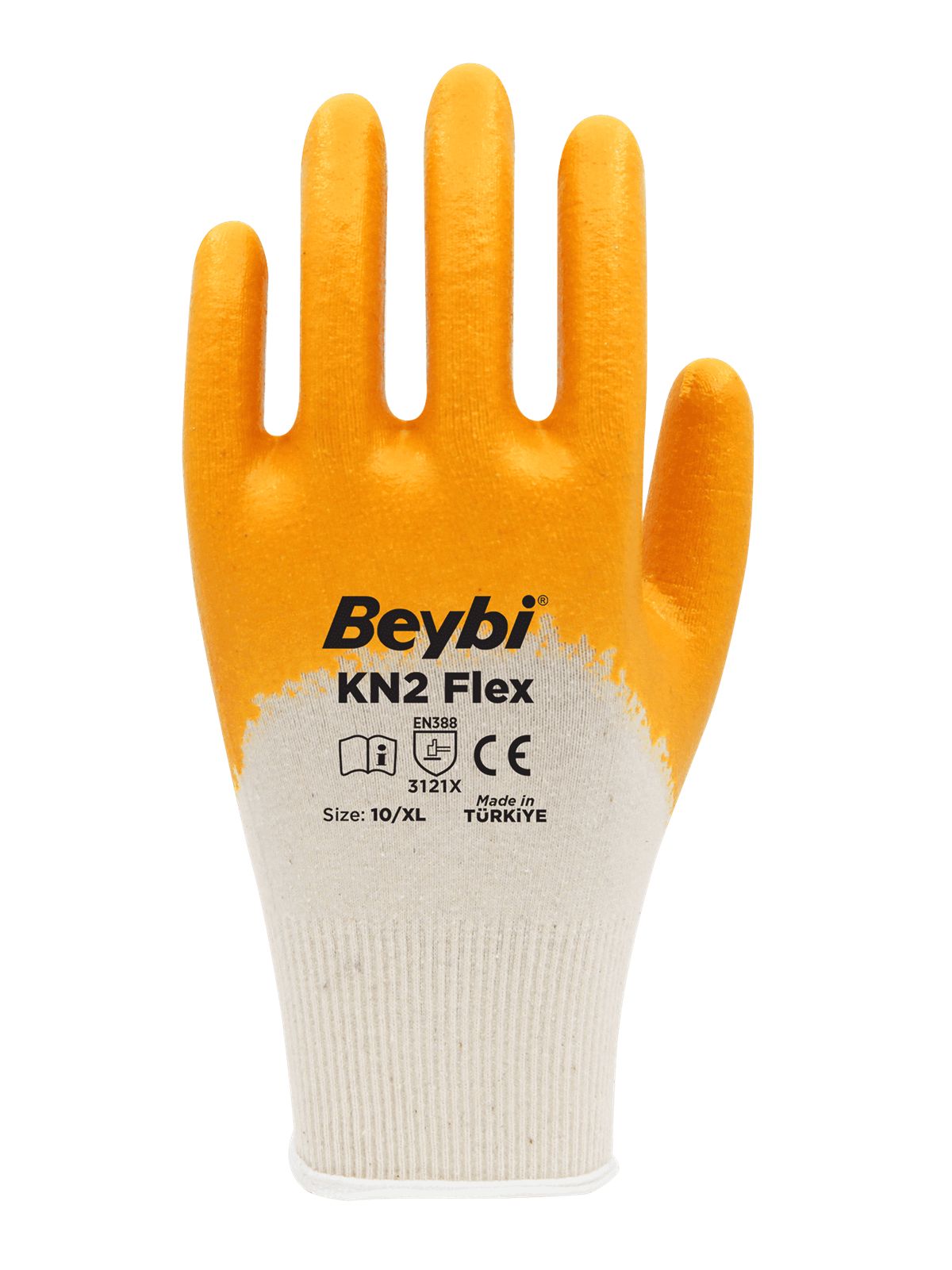 Beybi KN2 Flex Nitril Eldiven Sarı 10 