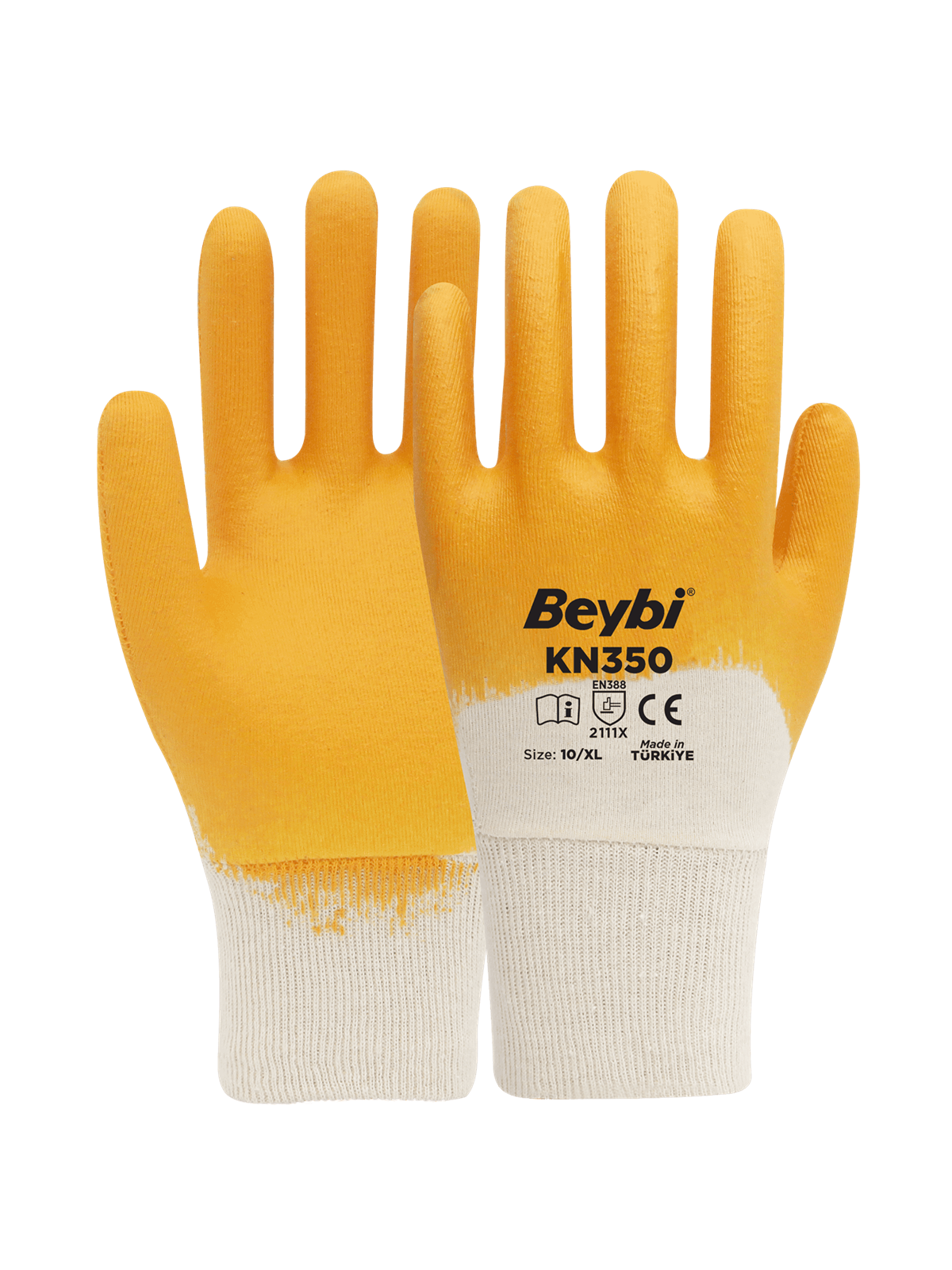 Beybi KN350 Nitril Eldiven Sarı 10 