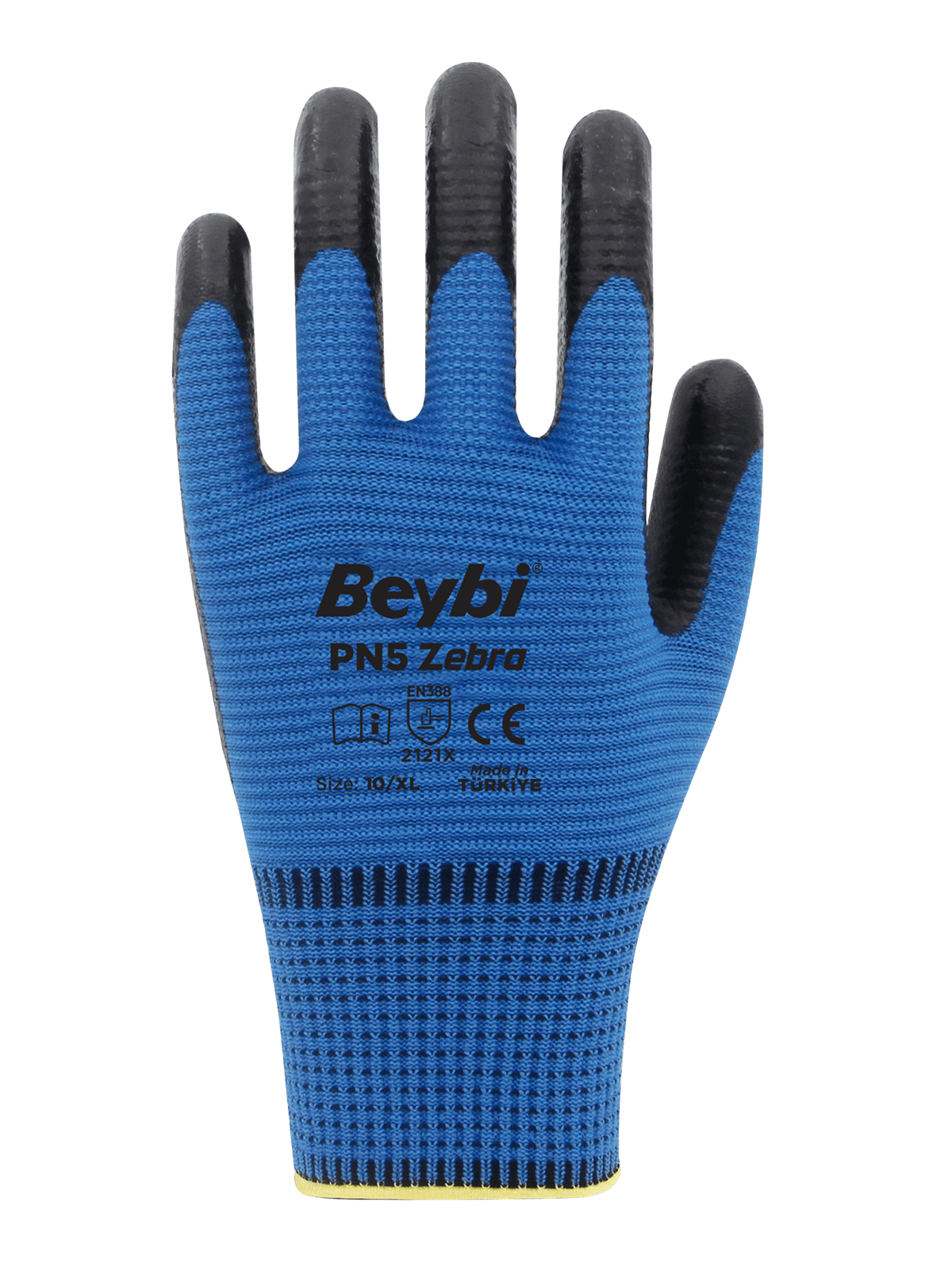 Beybi PN5 Zebra Eldiven Mavi-Siyah 10 
