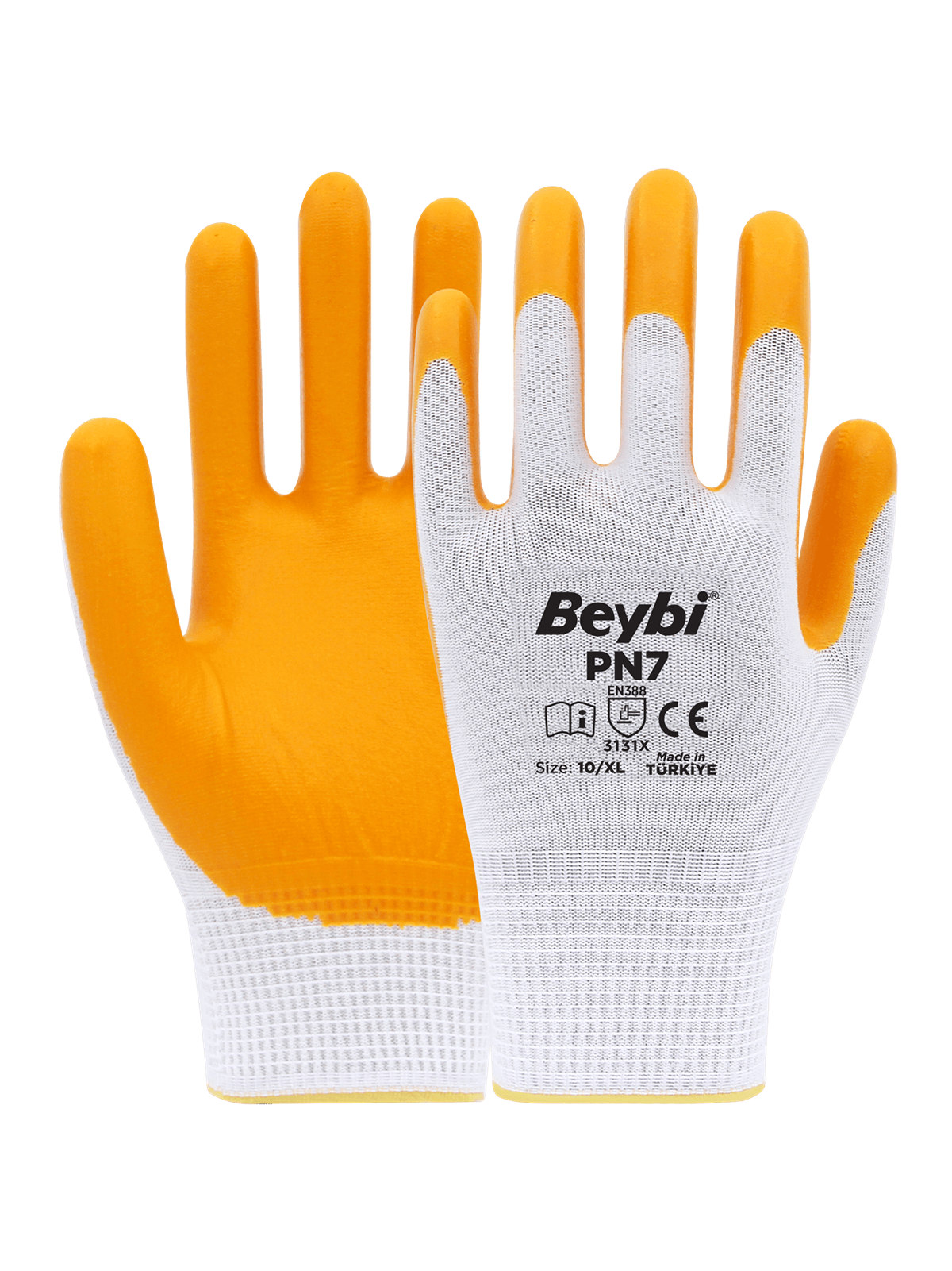 Beybi PN7 Nitril Eldiven Sarı 10 