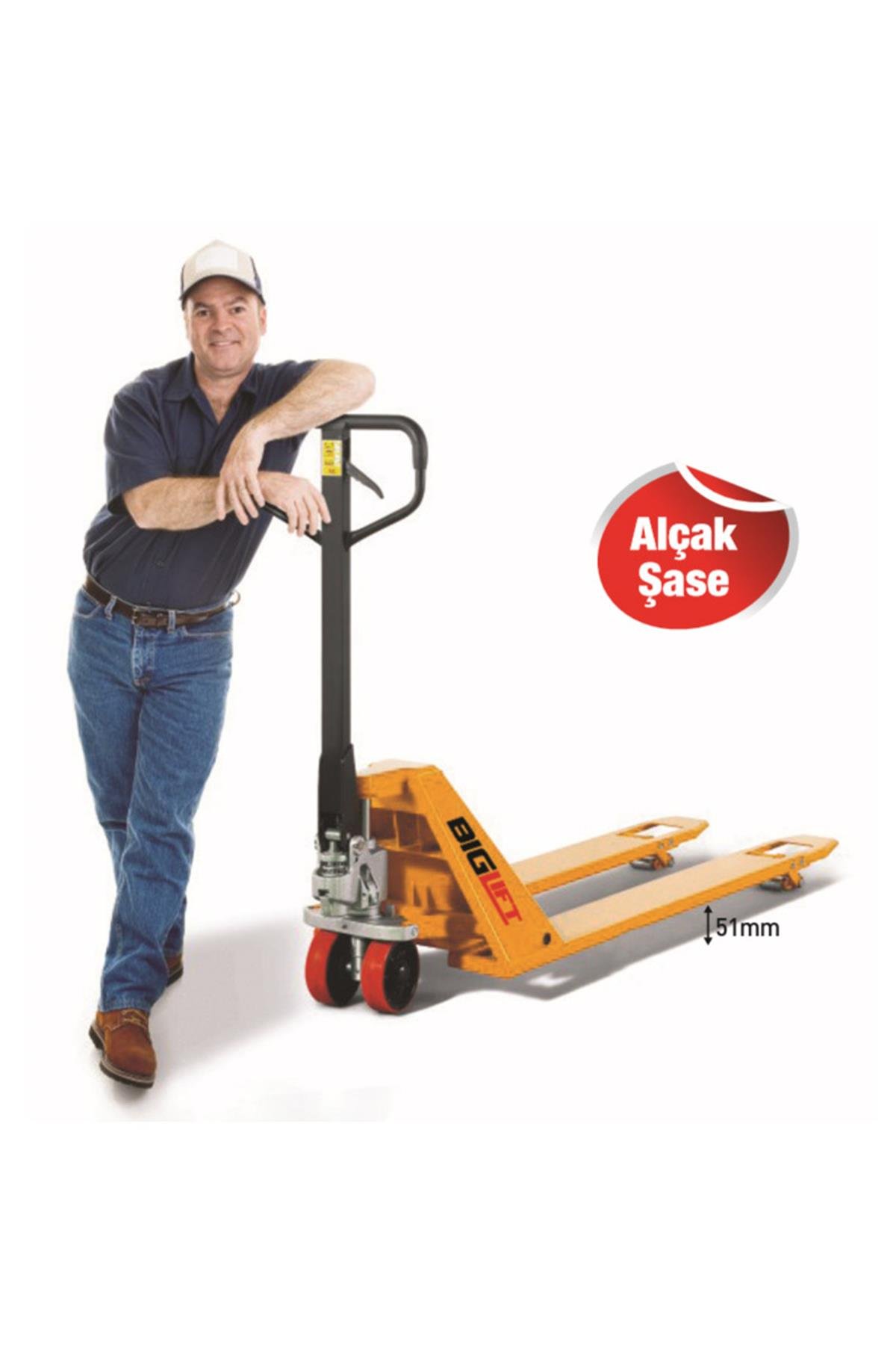 Biglift AC Alçak Şase 1.5 Ton 51 mm Transpalet