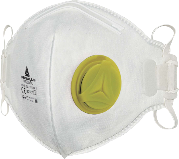 Delta Plus M1200VB FFP2 Ventilli Katlanır Maske (10 Adet)  