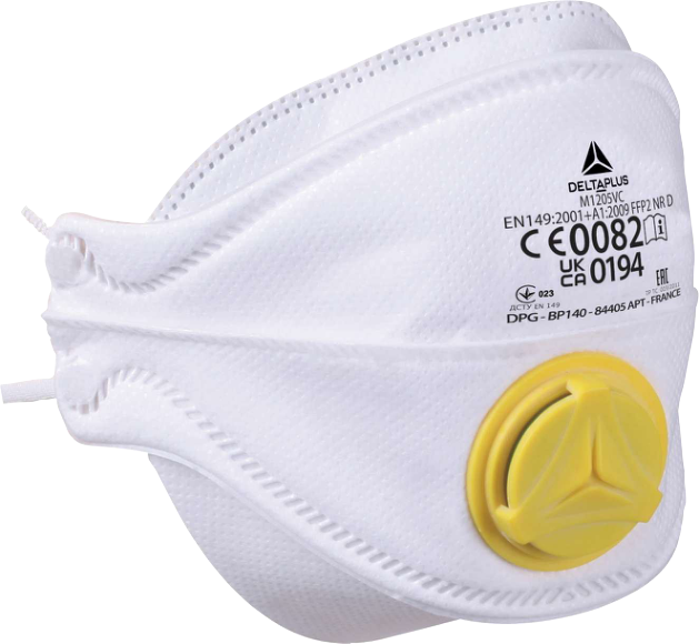 Delta Plus M1205V FFP2 Ventilli Maske (10 Adet)  