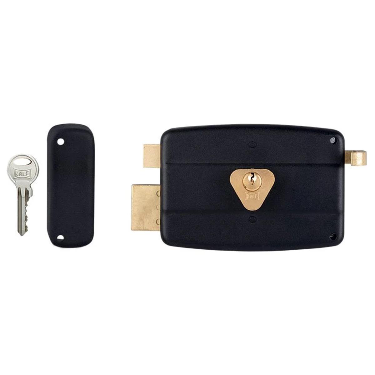 Kale Trajlı Demir Kapı Kilidi 157C Siyah 12 cm