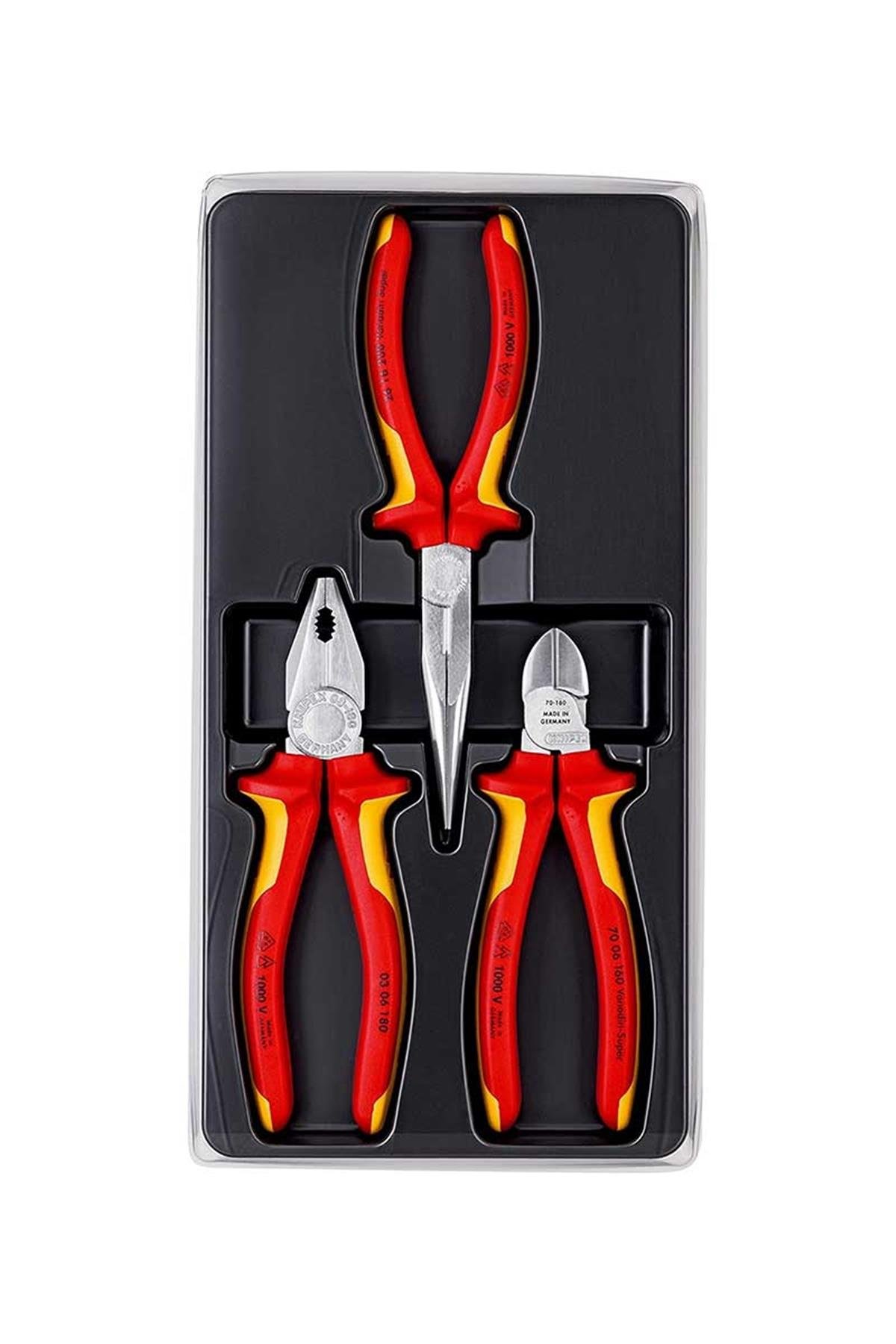 Knipex 00 20 12 - 3'lü VDE Pense Seti