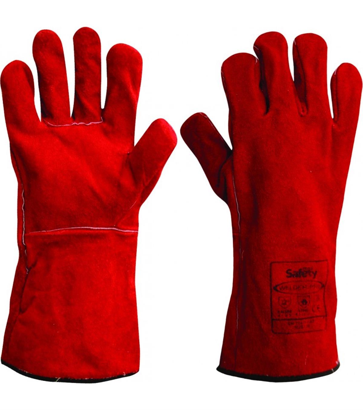 Max Safety Kırmızı Kaynakçı Eldiveni  