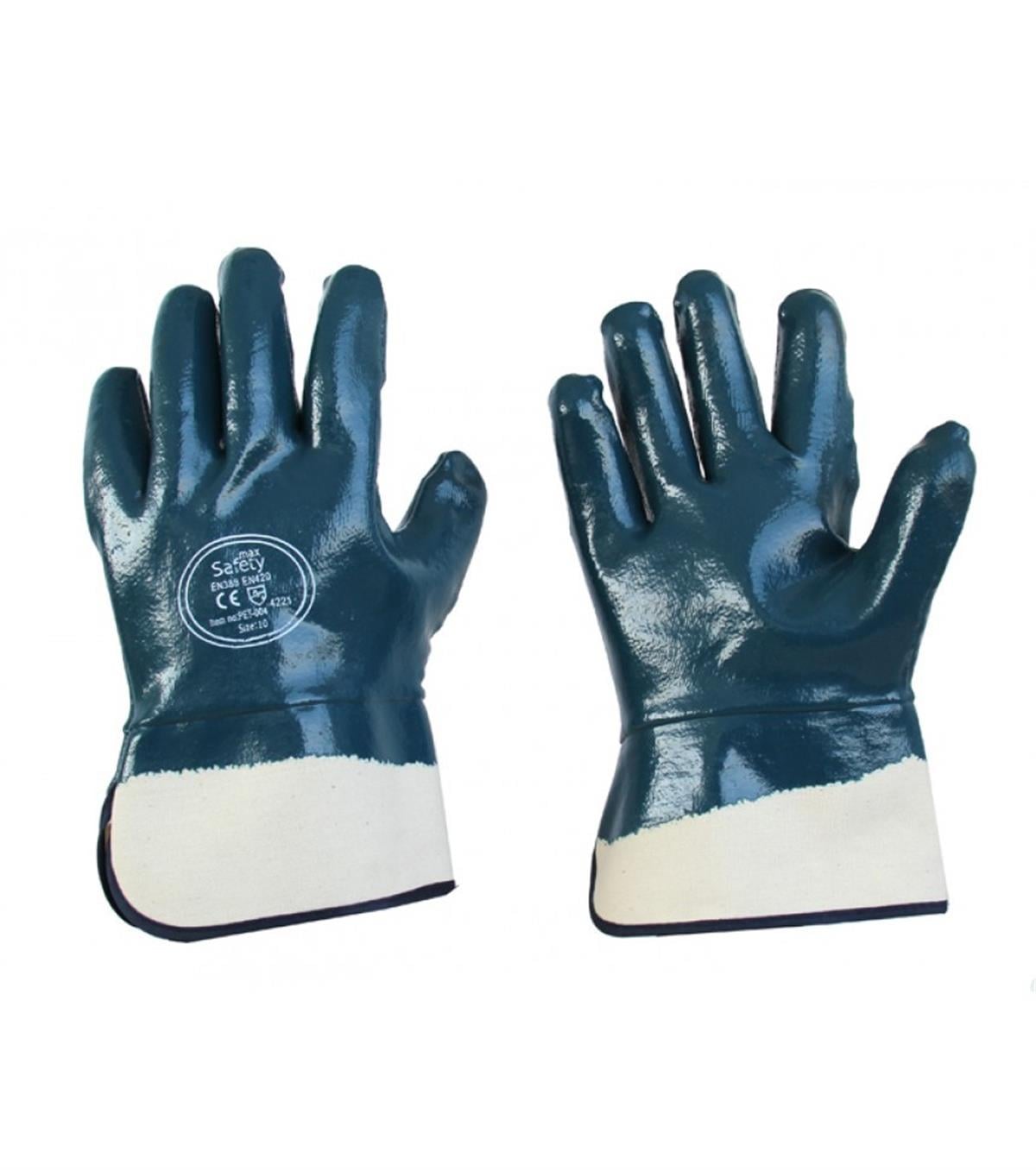 Max Safety PET-004 Nitril Kaplı Petrolcü Eldiveni  