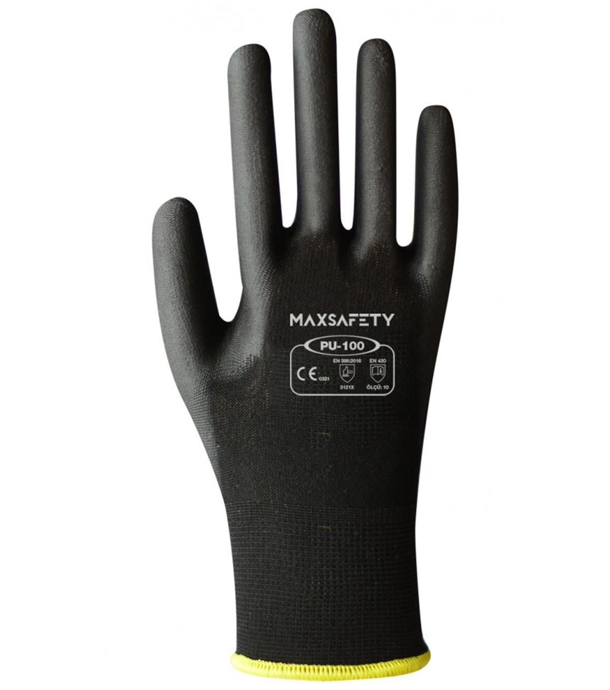 Max Safety PU-100 Poliüretan Hassas Montaj Eldiveni 6 