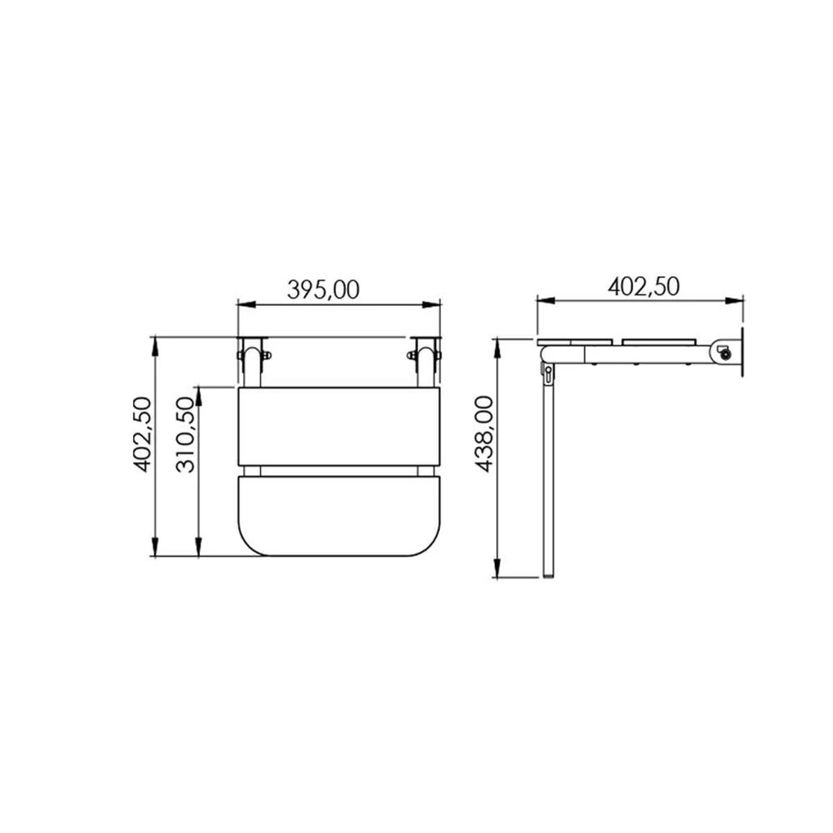 Maxiflow Ahşap Engelli Duş Oturağı Paslanmaz