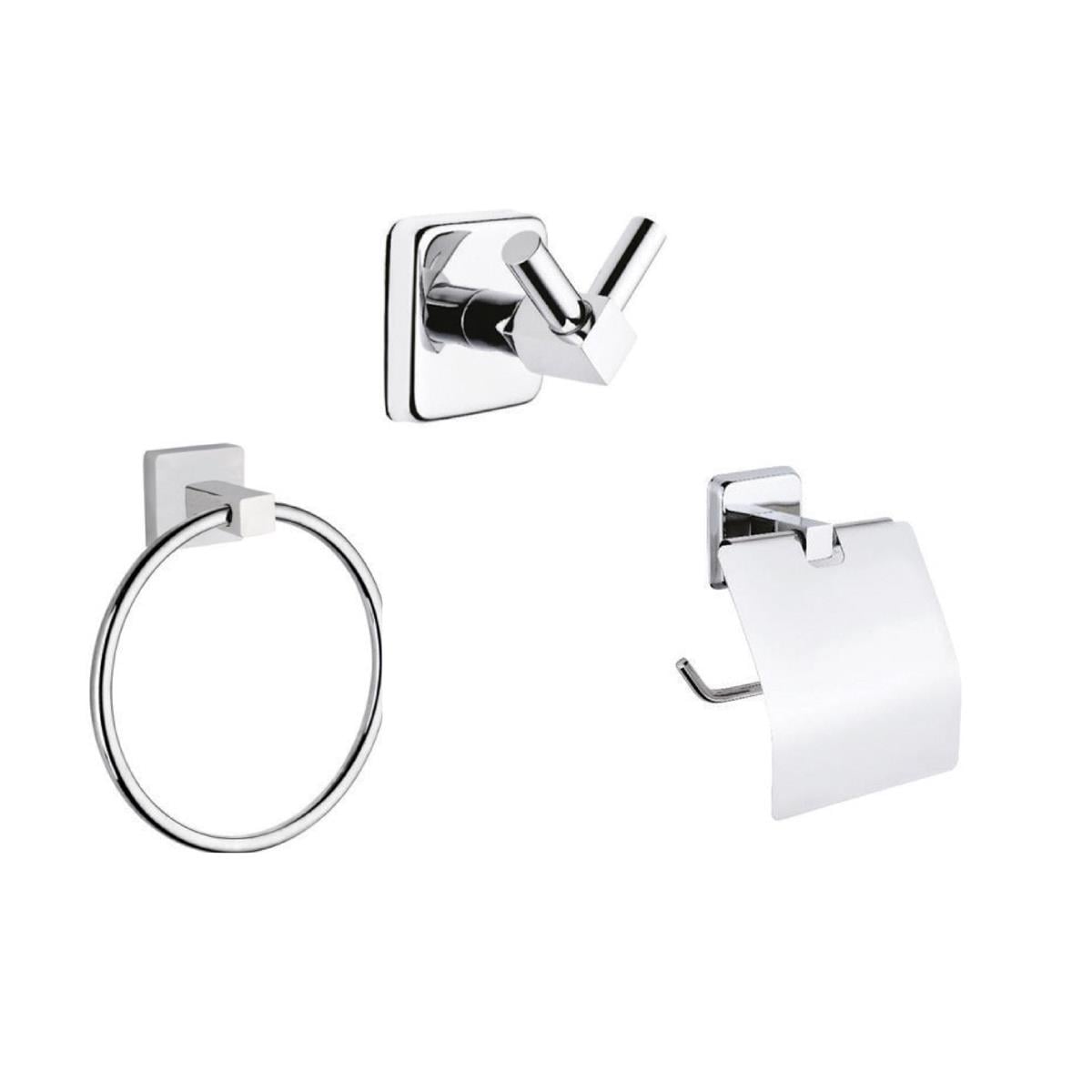 Maxiflow Kare Serisi 3'lü Set Krom