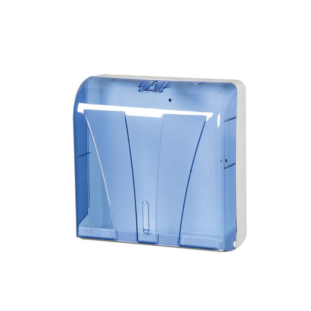 Maxiflow Kilitli Z Katlı Dispenser 250'lik Şeffaf Mavi