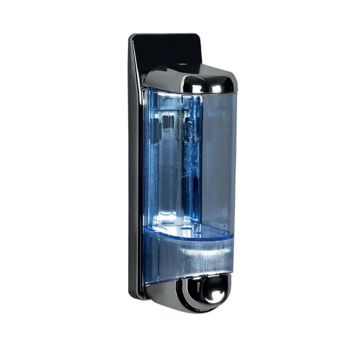 Maxiflow Sıvı Sabun ve Şampuan Verici 250 ML Krom/Şeffaf Mavi