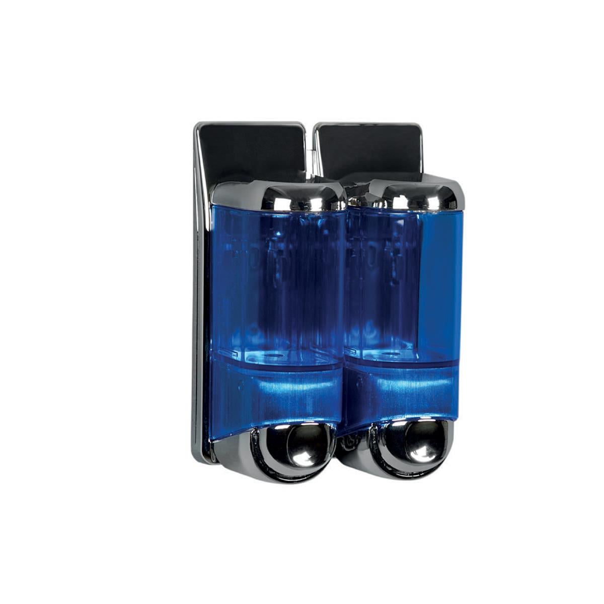 Maxiflow Sıvı Sabun ve Şampuan Verici 2'li 170 ML Krom-Şeffaf Mavi