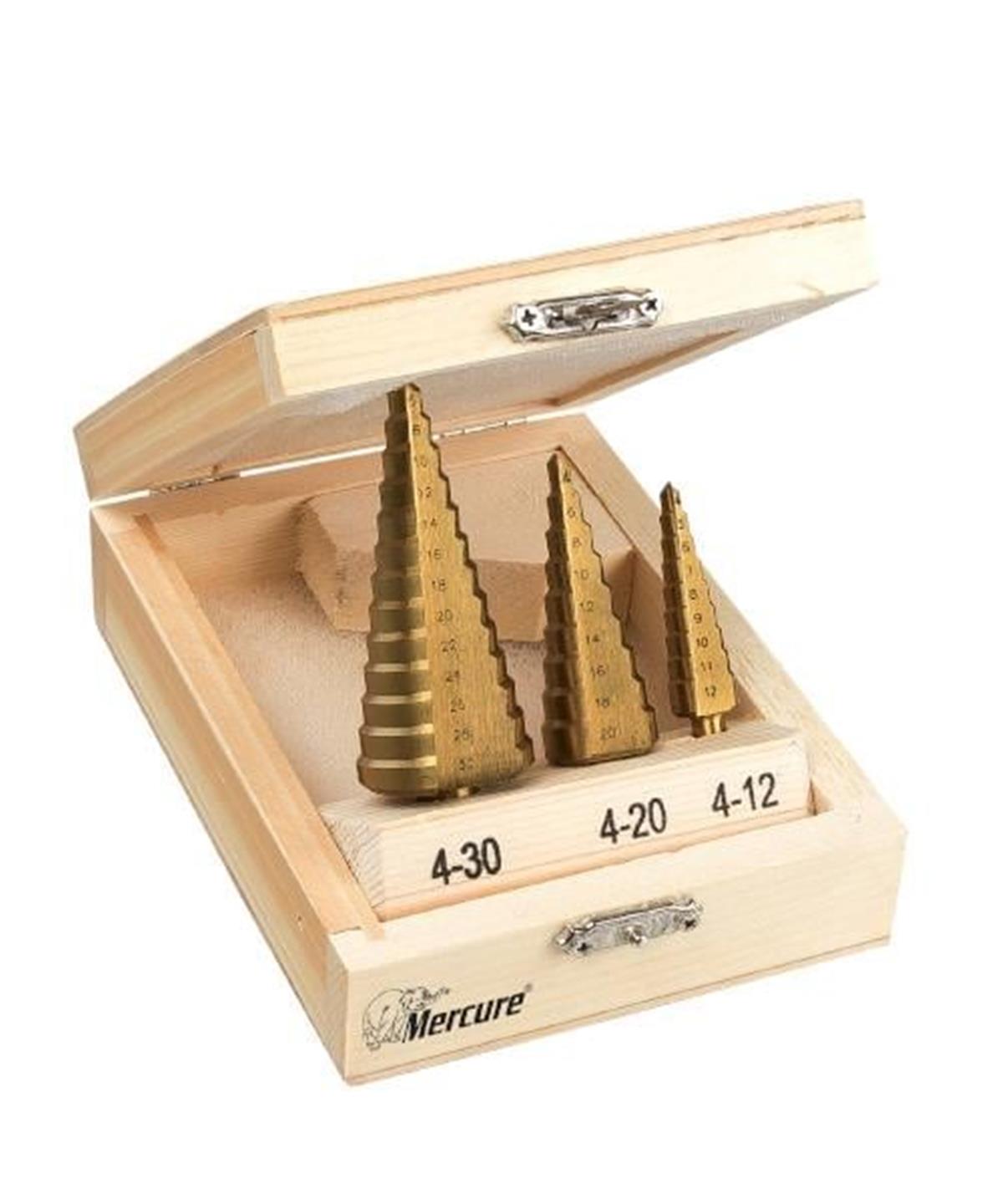 Mercure HSS-Tın 3 Parça Kademeli Sac Delme Panç Seti