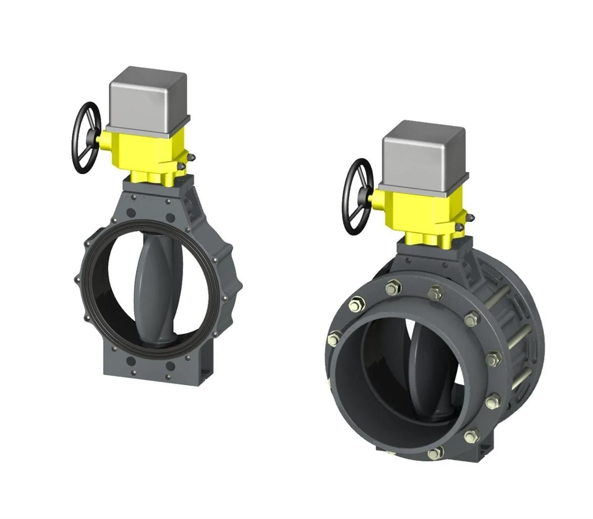 Nozbart U-PVC Otomatik Elektrik Motorlu Kelebek Vana