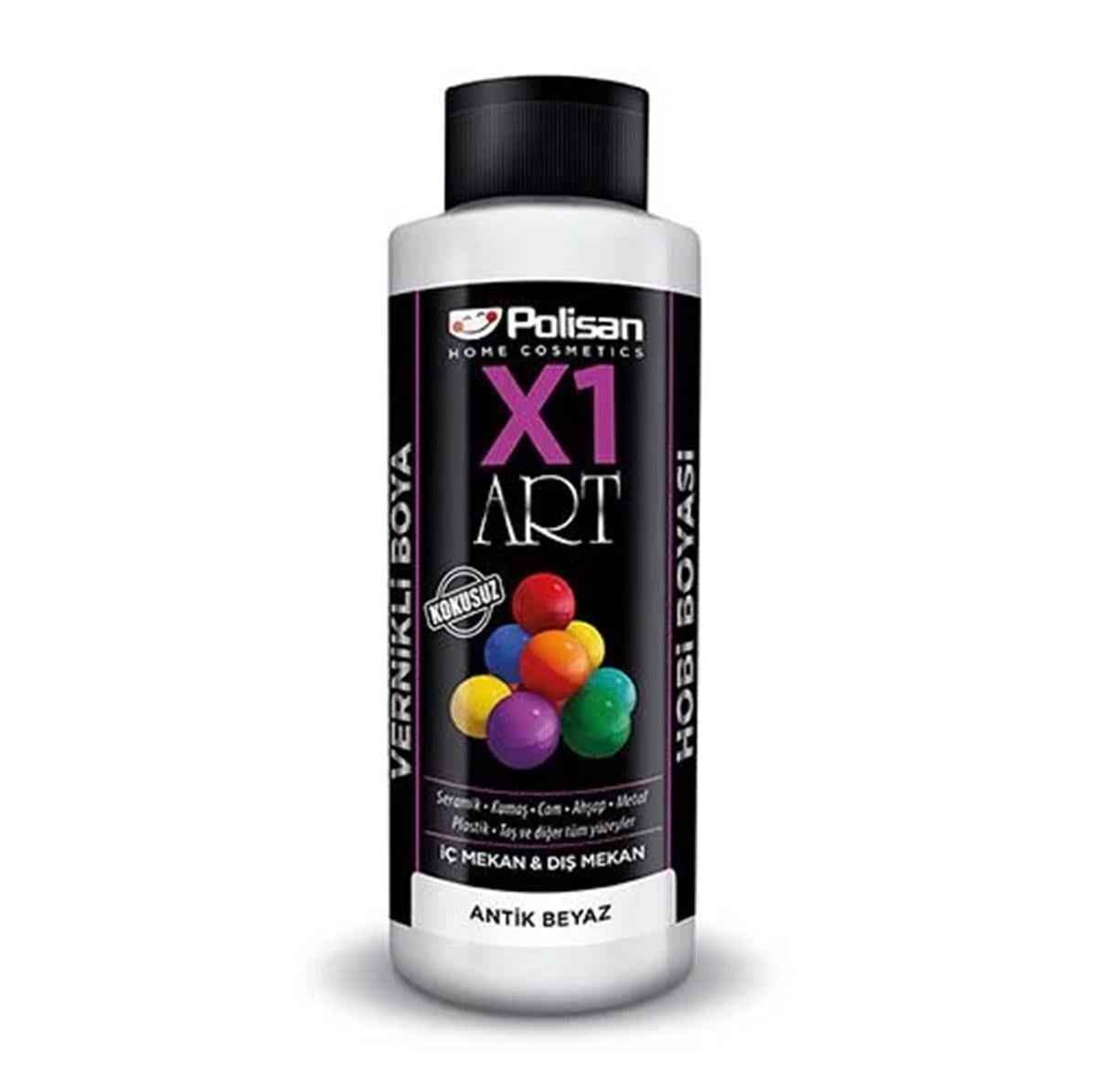 Polisan X1 Art Vernikli Boya Antik Beyaz